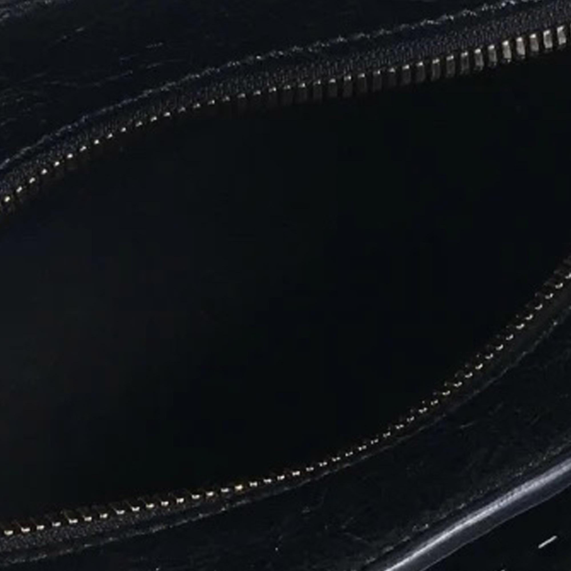 Balenciaga Black Motocross Mini Neo Classic Leather Satchel