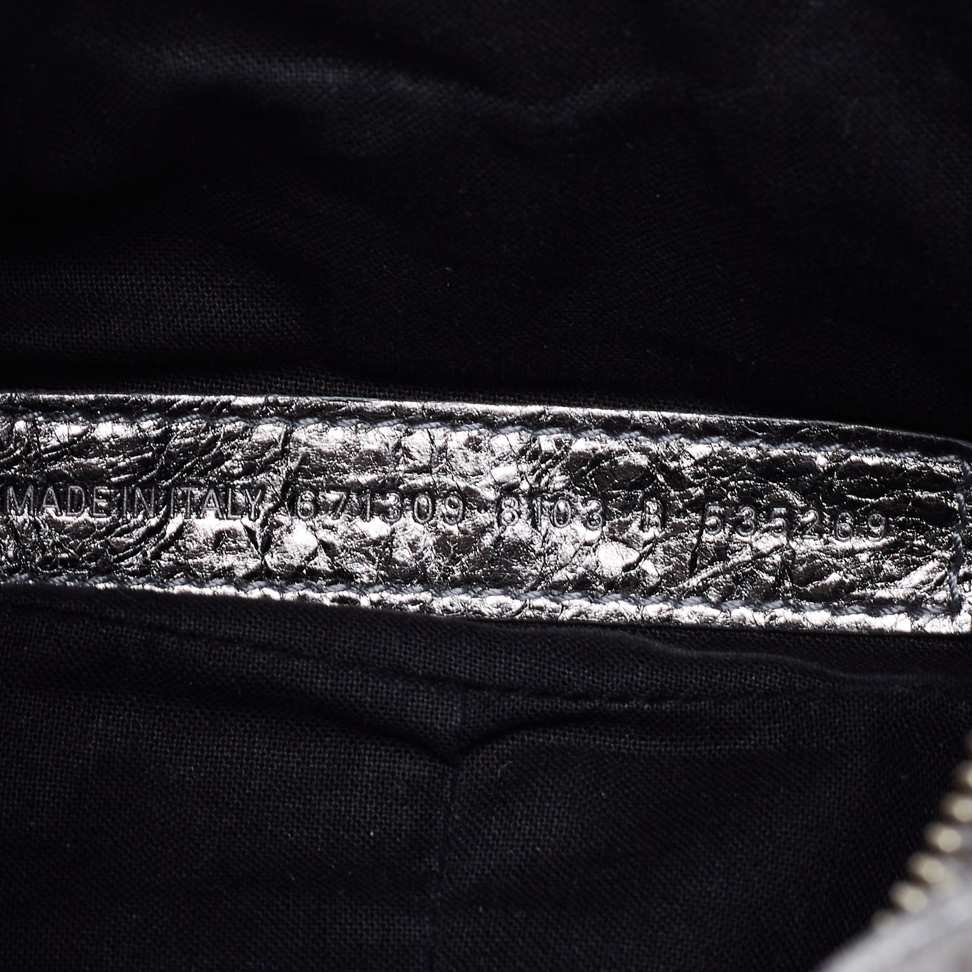 Balenciaga Silver Leather XS Le Cagole Shoulder Bag