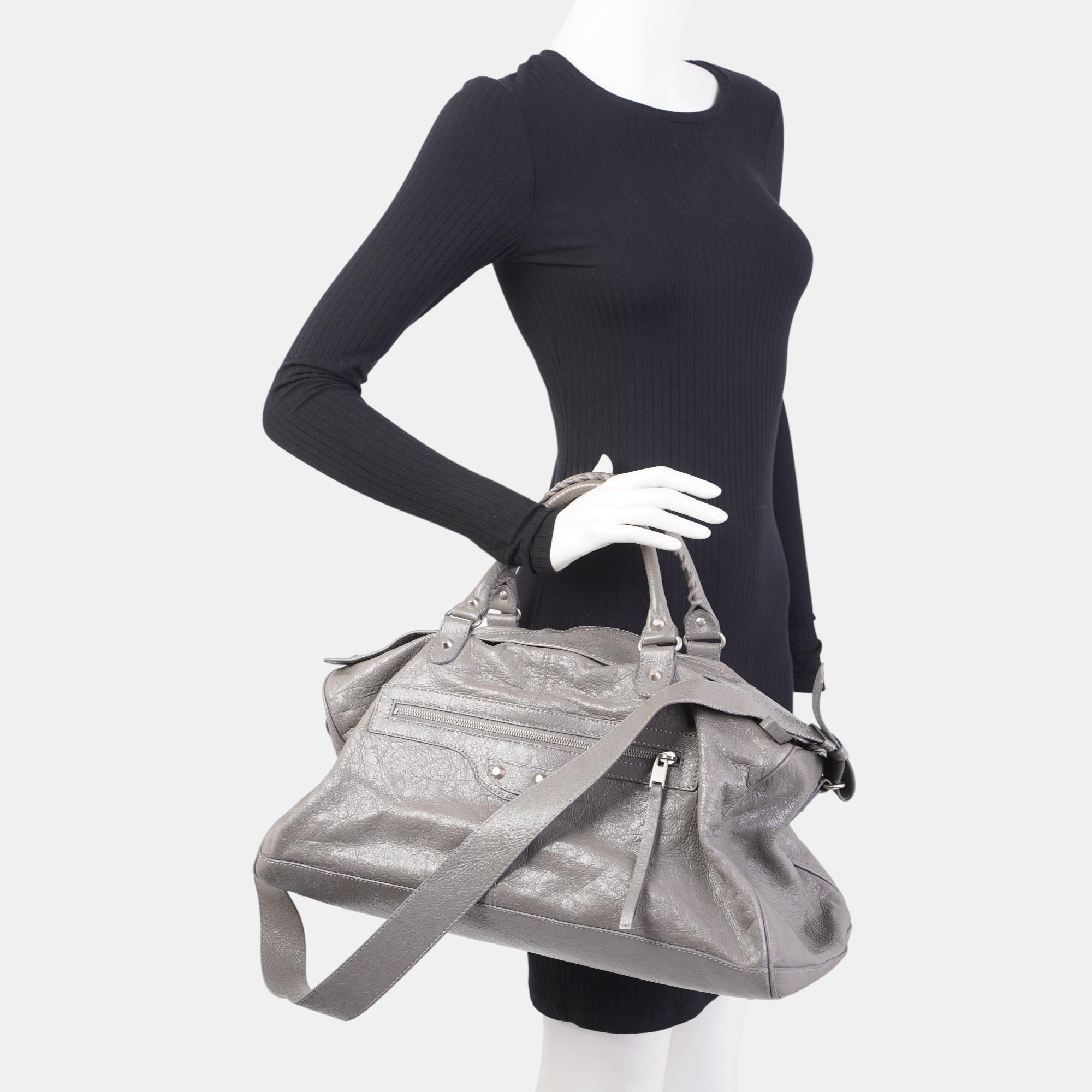 Balenciaga Squash Bag Grey Leather