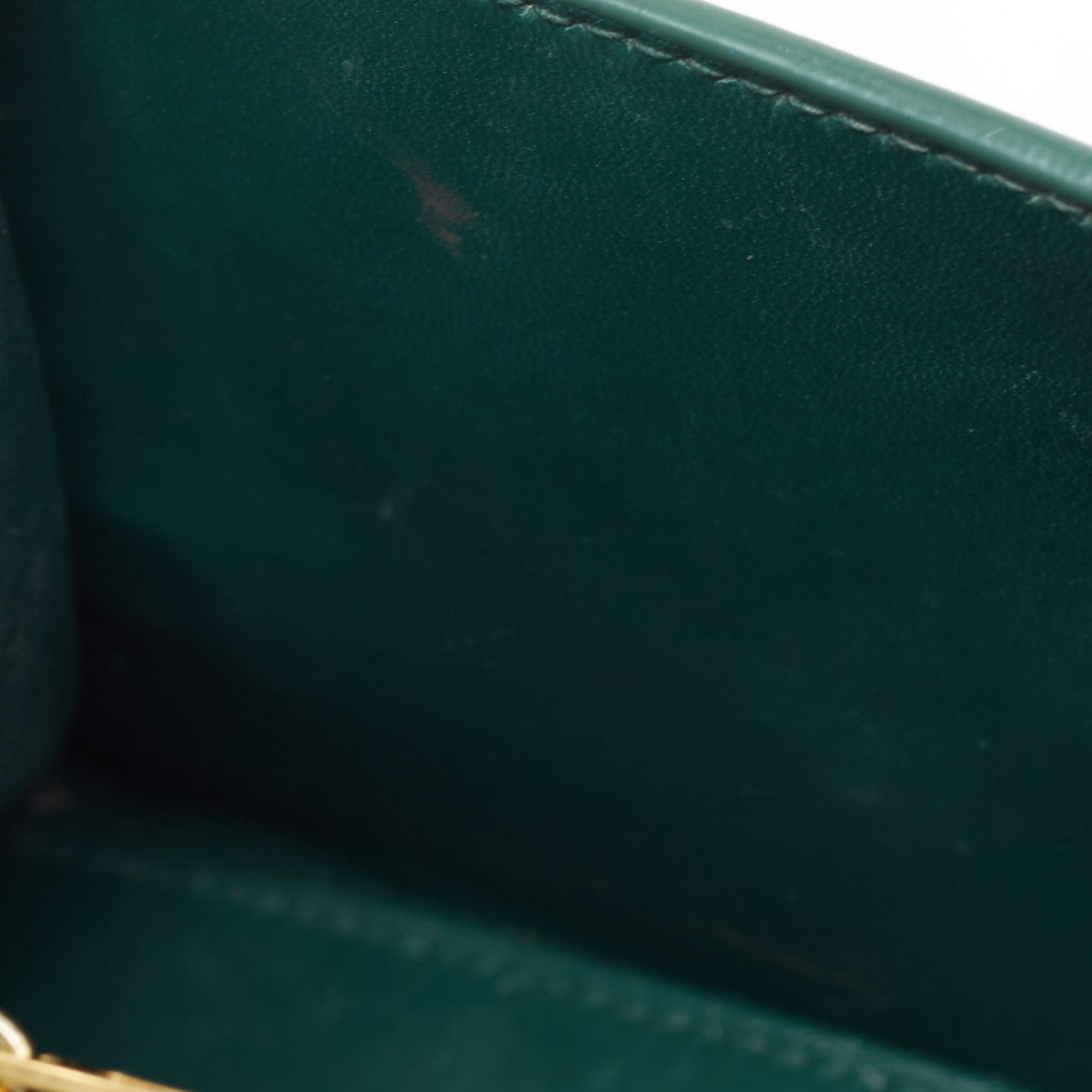 Balenciaga Green Croc Embossed Leather Small Hourglass Top Handle Bag