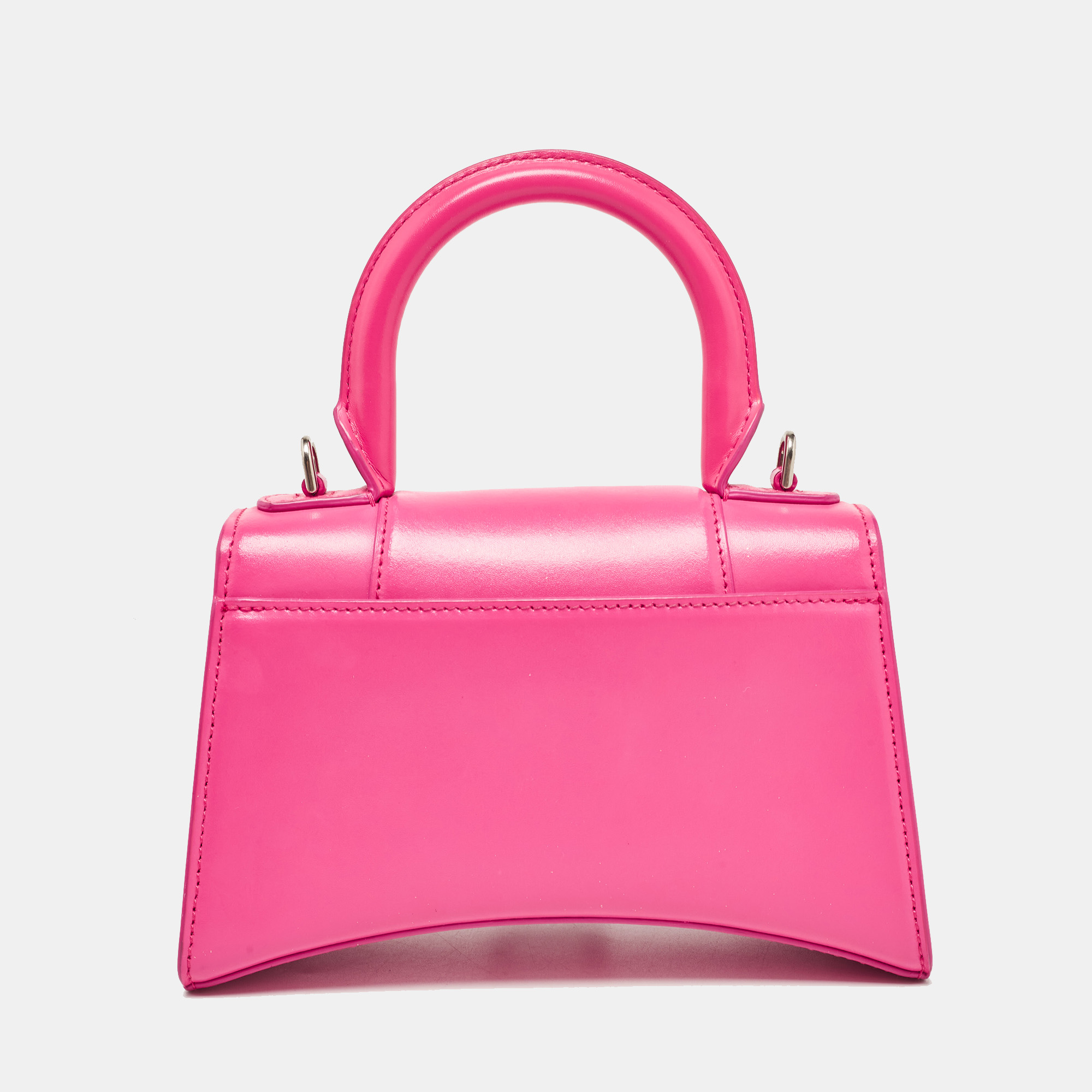 Balenciaga Pink Leather XS Hourglass Top Handle Bag