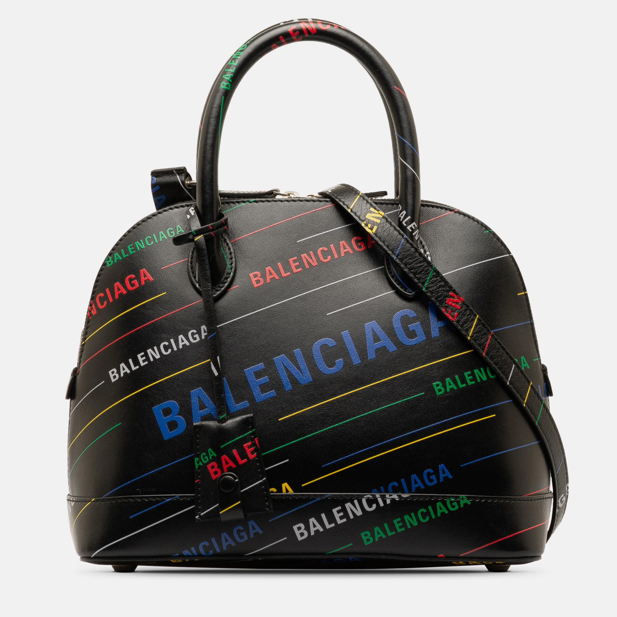 Balenciaga logo ville s top handle satchel