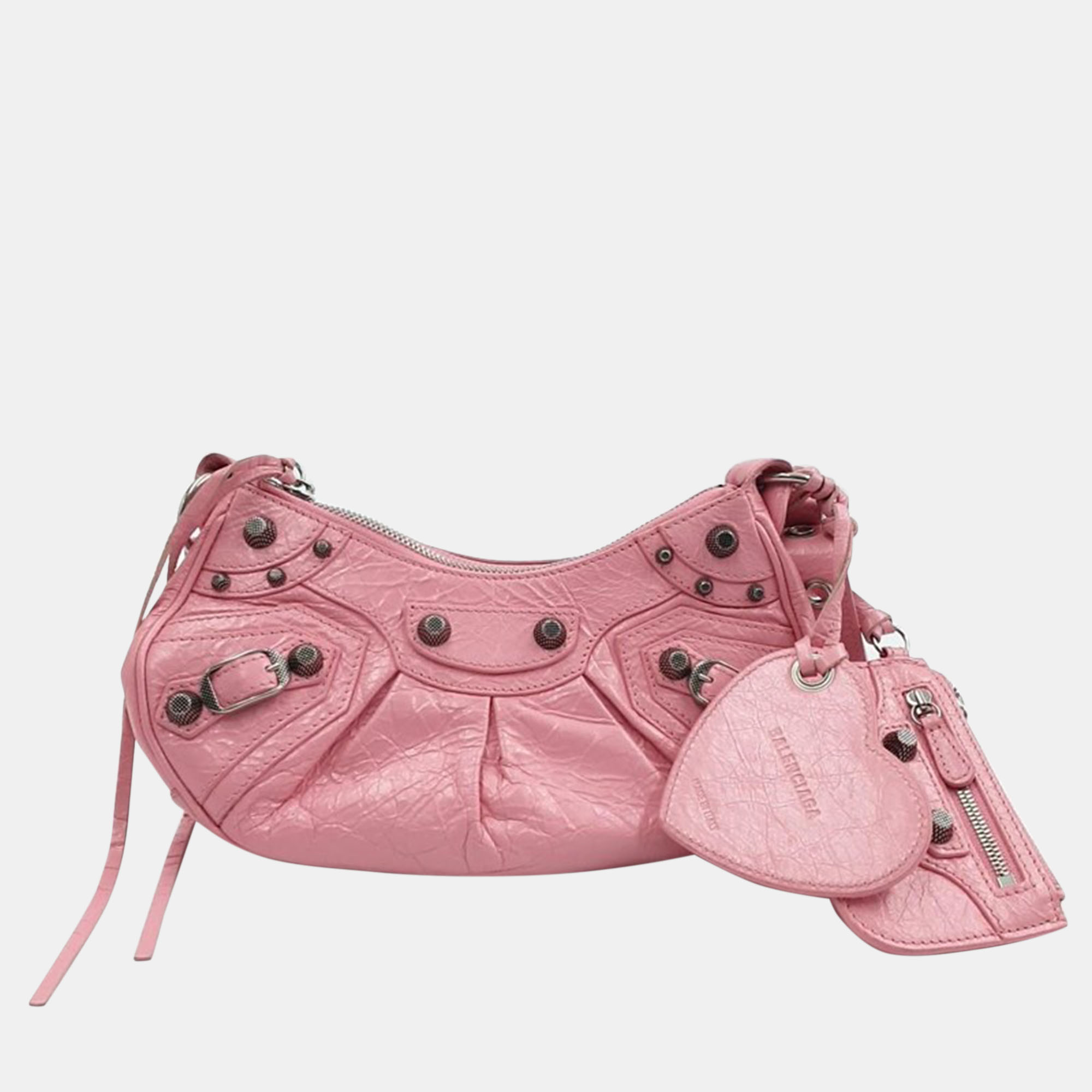 Balenciaga pink leather le cagole xs shoulder bag