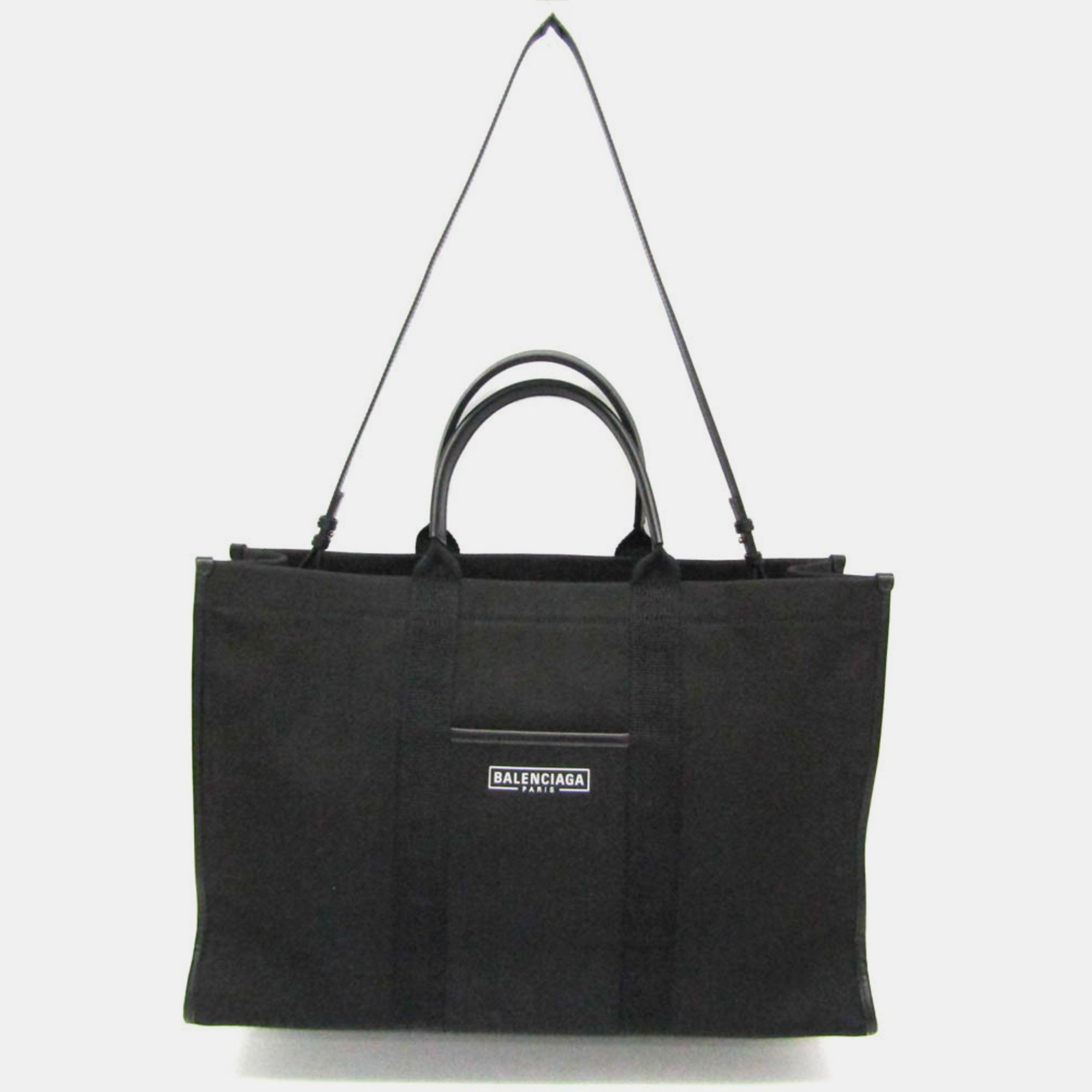 Balenciaga black canvas medium hardware tote bag