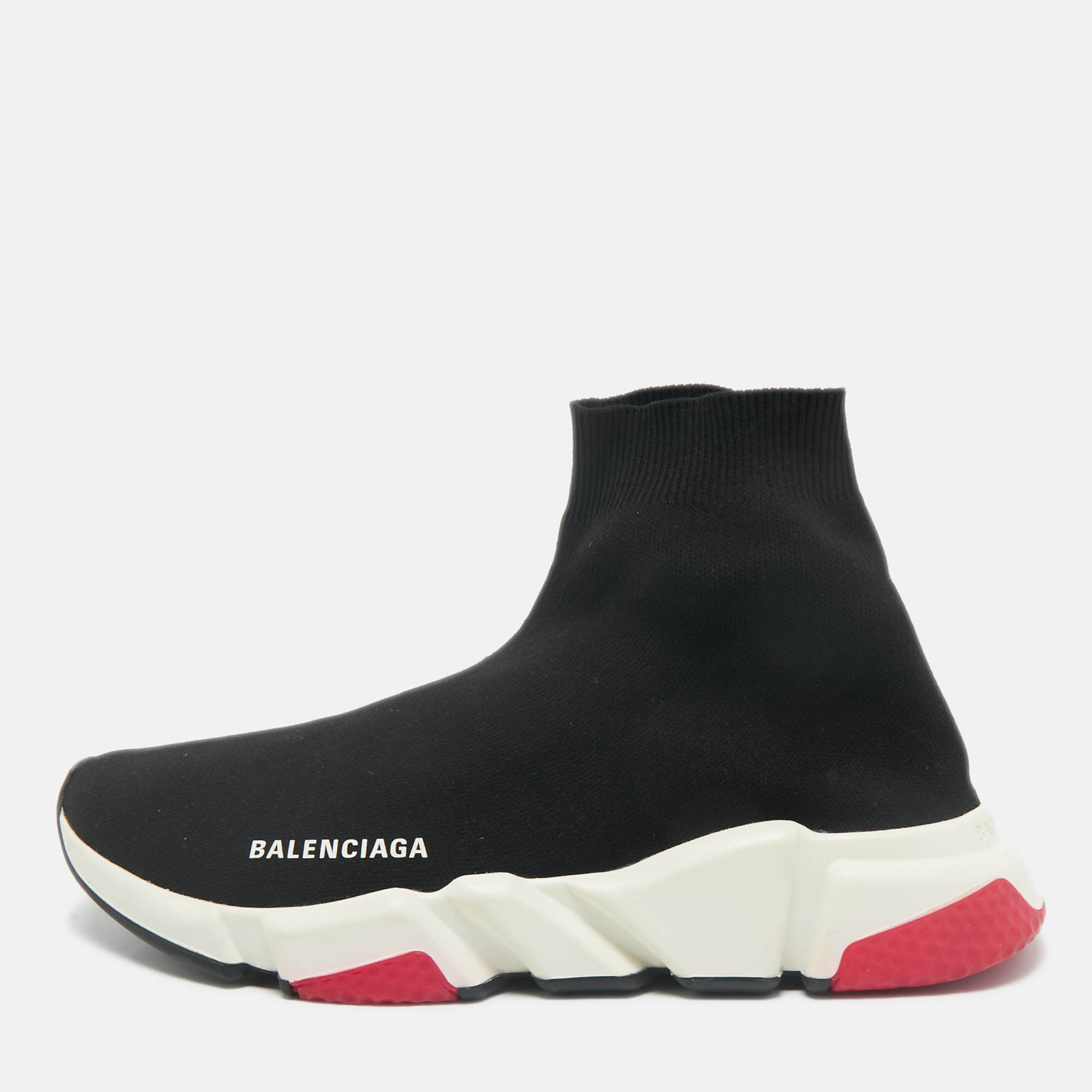 Balenciaga Black Knit Fabric Speed Trainer High Top Sneakers Size 41
Balenciaga Black Knit Fabric Speed Trainer High Top Sneakers Size 41