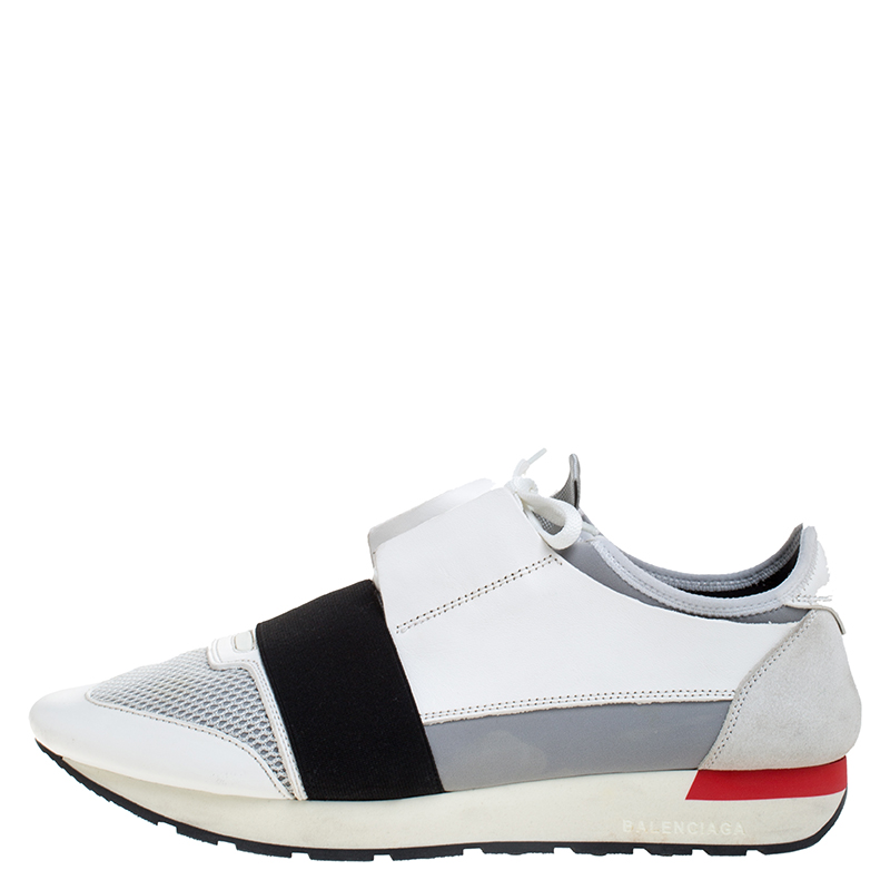 

Balenciaga Tricolor Mesh And Leather Race Runner Sneakers Size, Multicolor