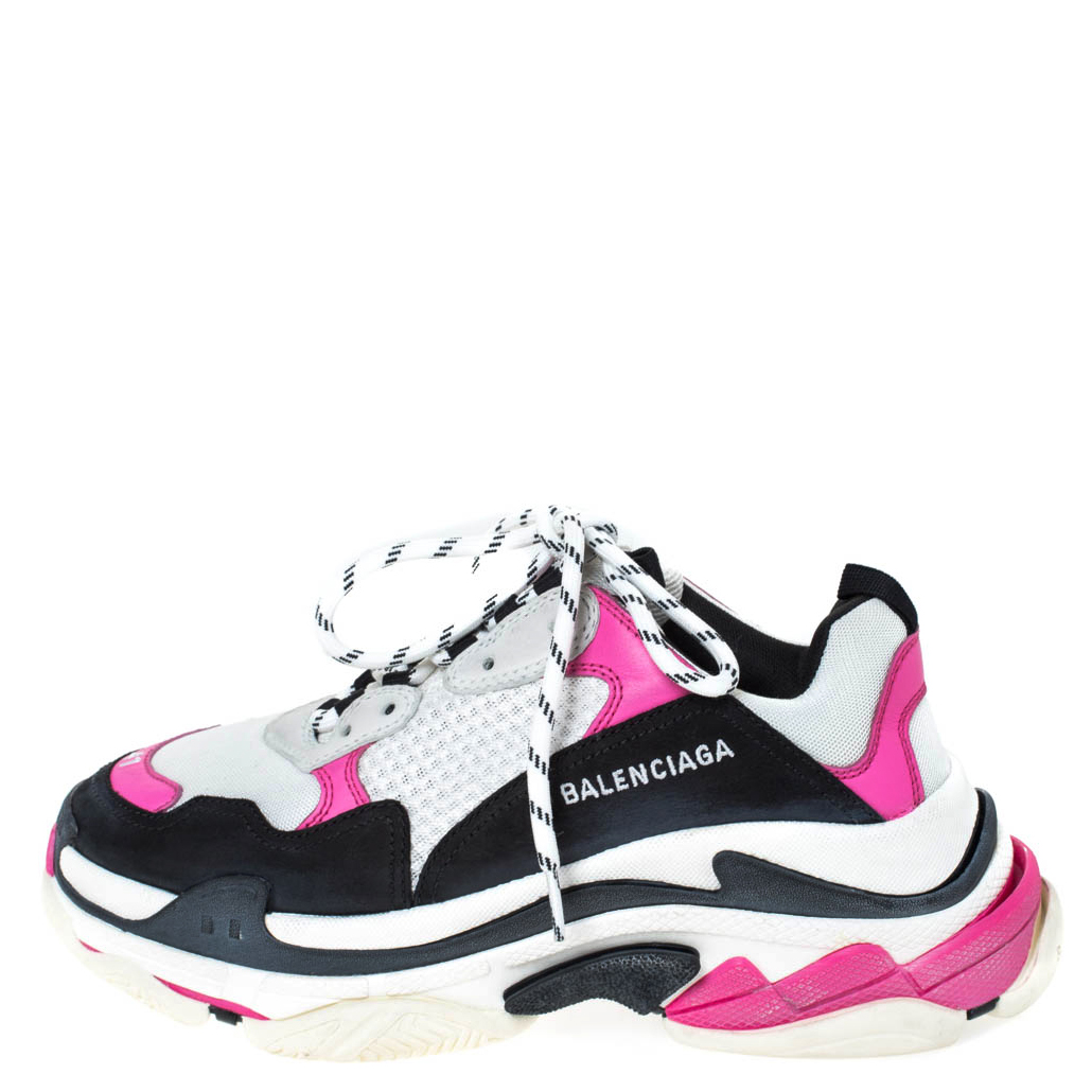 Balenciaga Neon Pink/Black Nubuck, Leather And Mesh Triple S Platform Sneakers Size, Multicolor
Balenciaga Neon Pink/Black Nubuck, Leather And Mesh Triple S Platform Sneakers Size, Multicolor