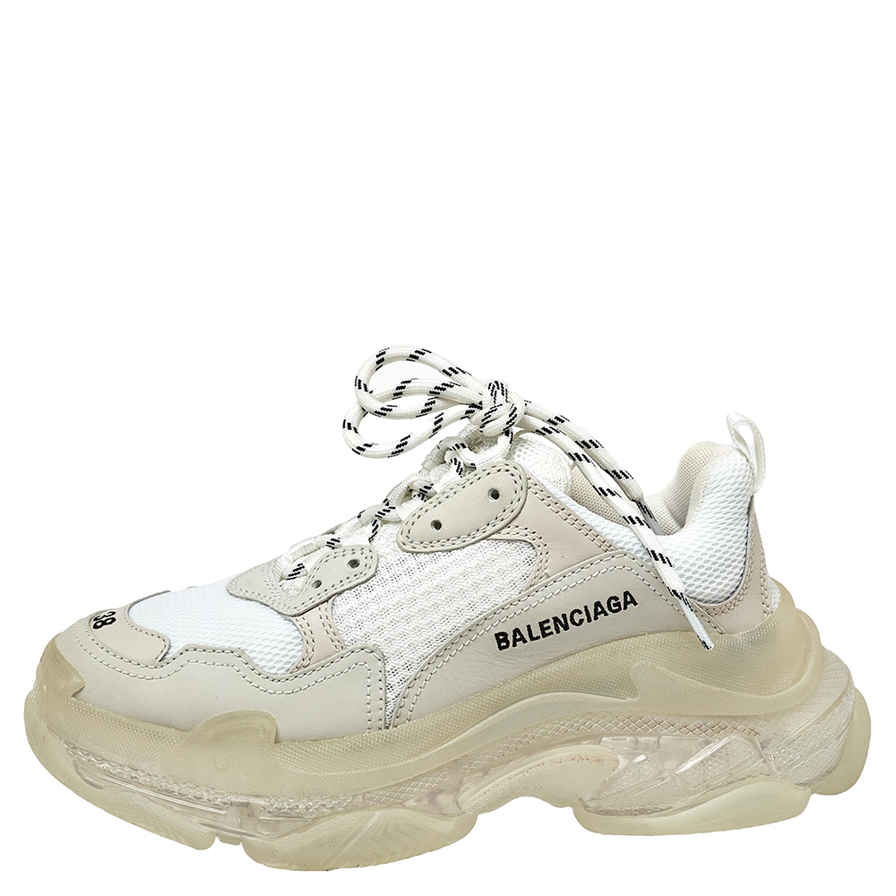 Balenciaga White Mesh And Leather Triple S Clear Sole Platform Sneakers Size
Balenciaga White Mesh And Leather Triple S Clear Sole Platform Sneakers Size