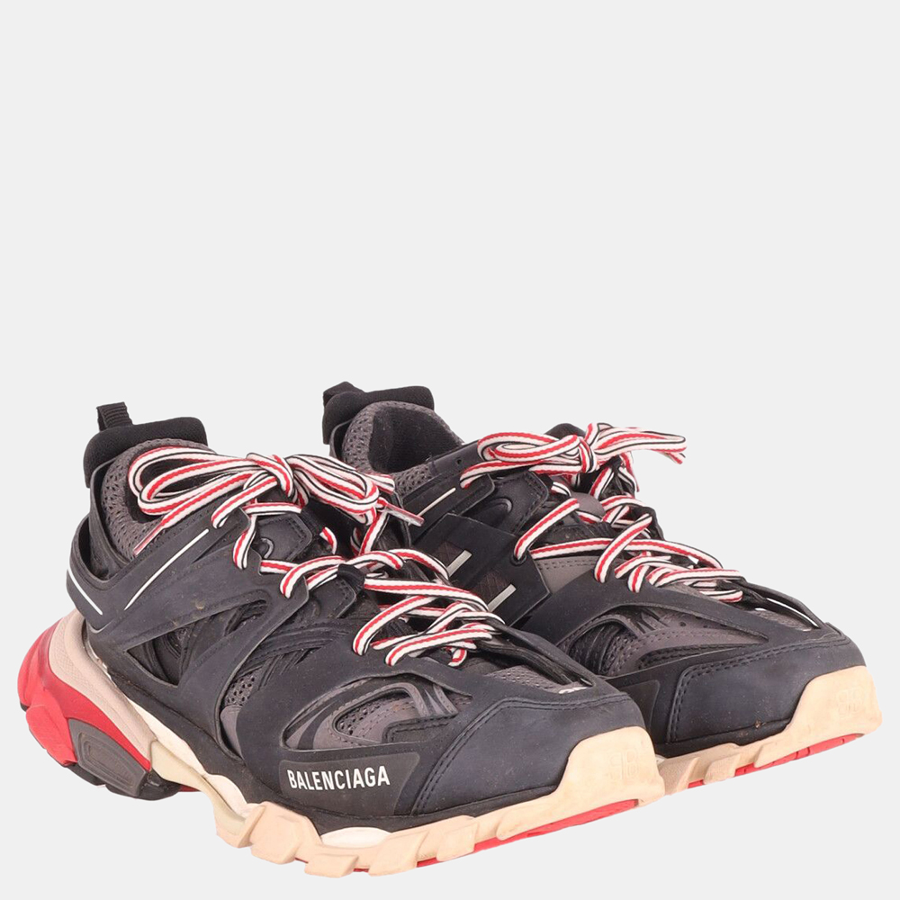 Balenciaga Black/Red Track Sneakers Size EU 39