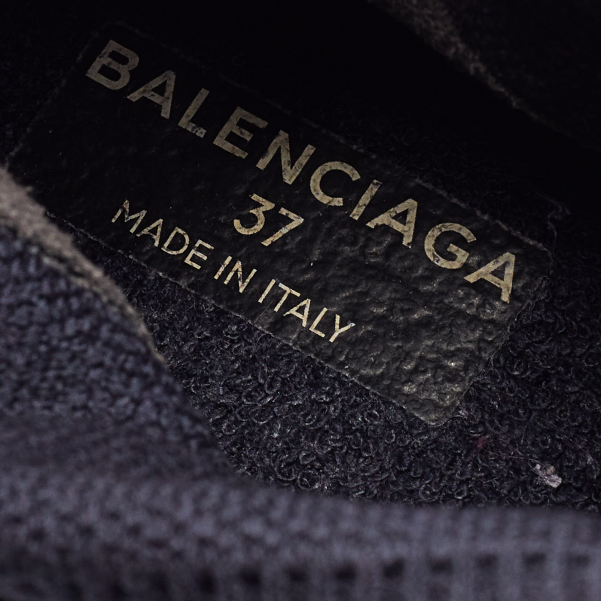 Balenciaga Dark Blue Knit Fabric Speed Trainer Sneakers Size 37