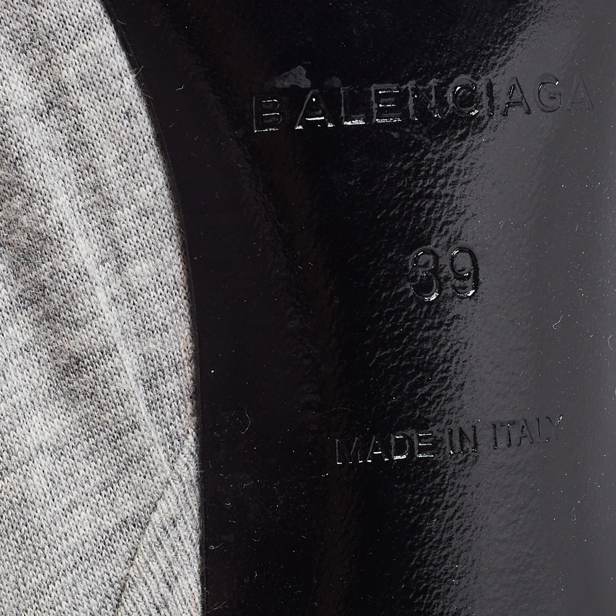 Balenciaga Grey Fabric Knife Pointed Toe  Pumps Size 39