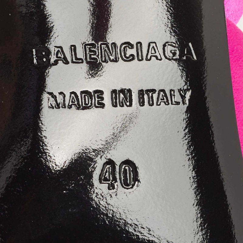 Balenciaga Magenta Satin Knife Bow Slingback Pumps Size 40