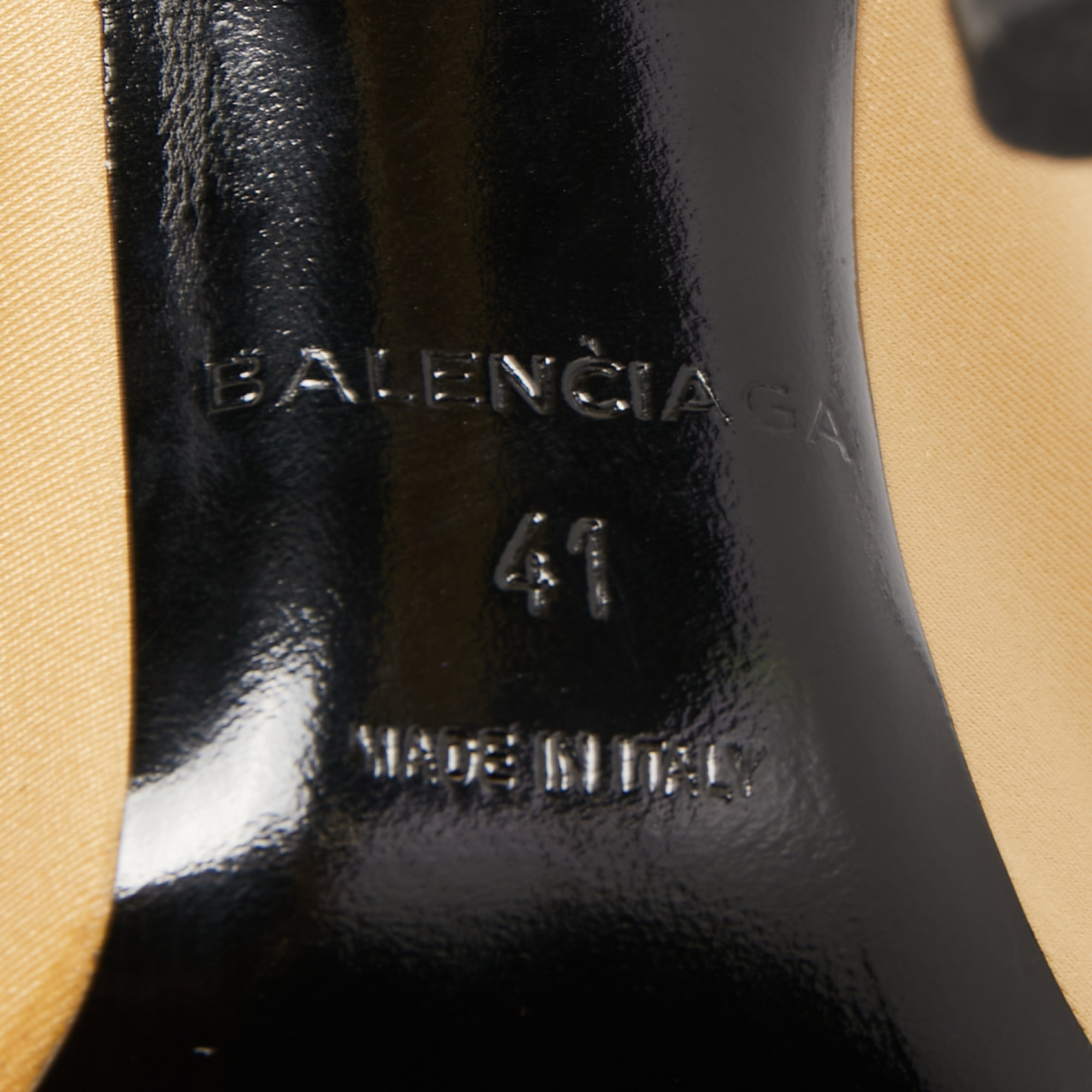 Balenciaga Beige Nylon Spandex Knife Boots Size 41