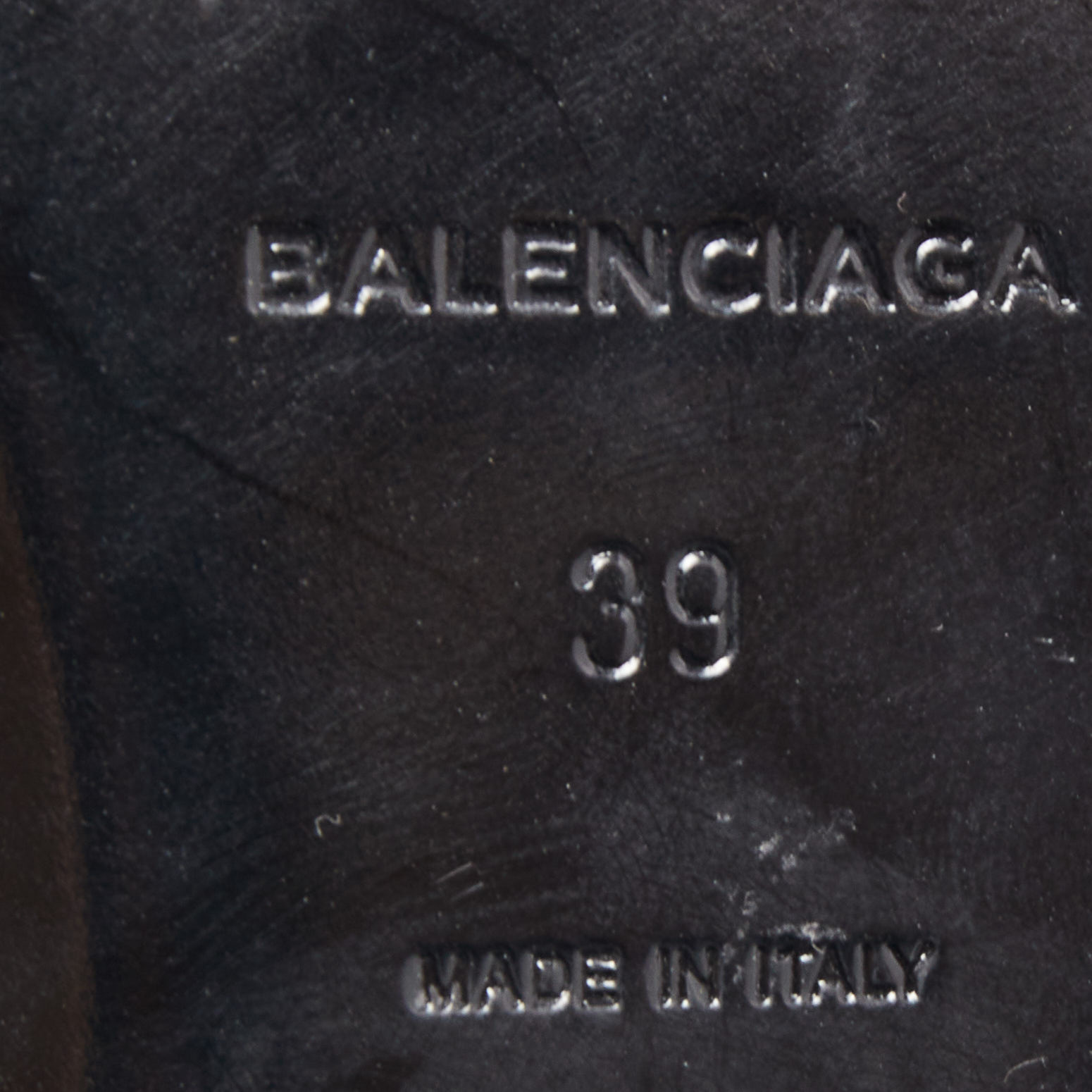Balenciaga Black Leather Ballet Flats Size 39