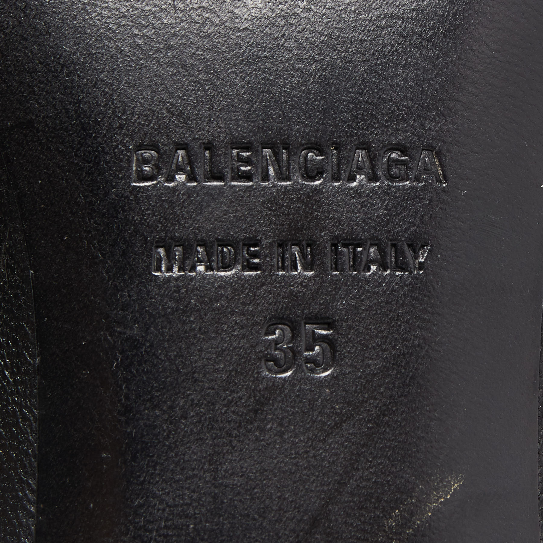 Balenciaga Black Leather Knife Mules Size 35