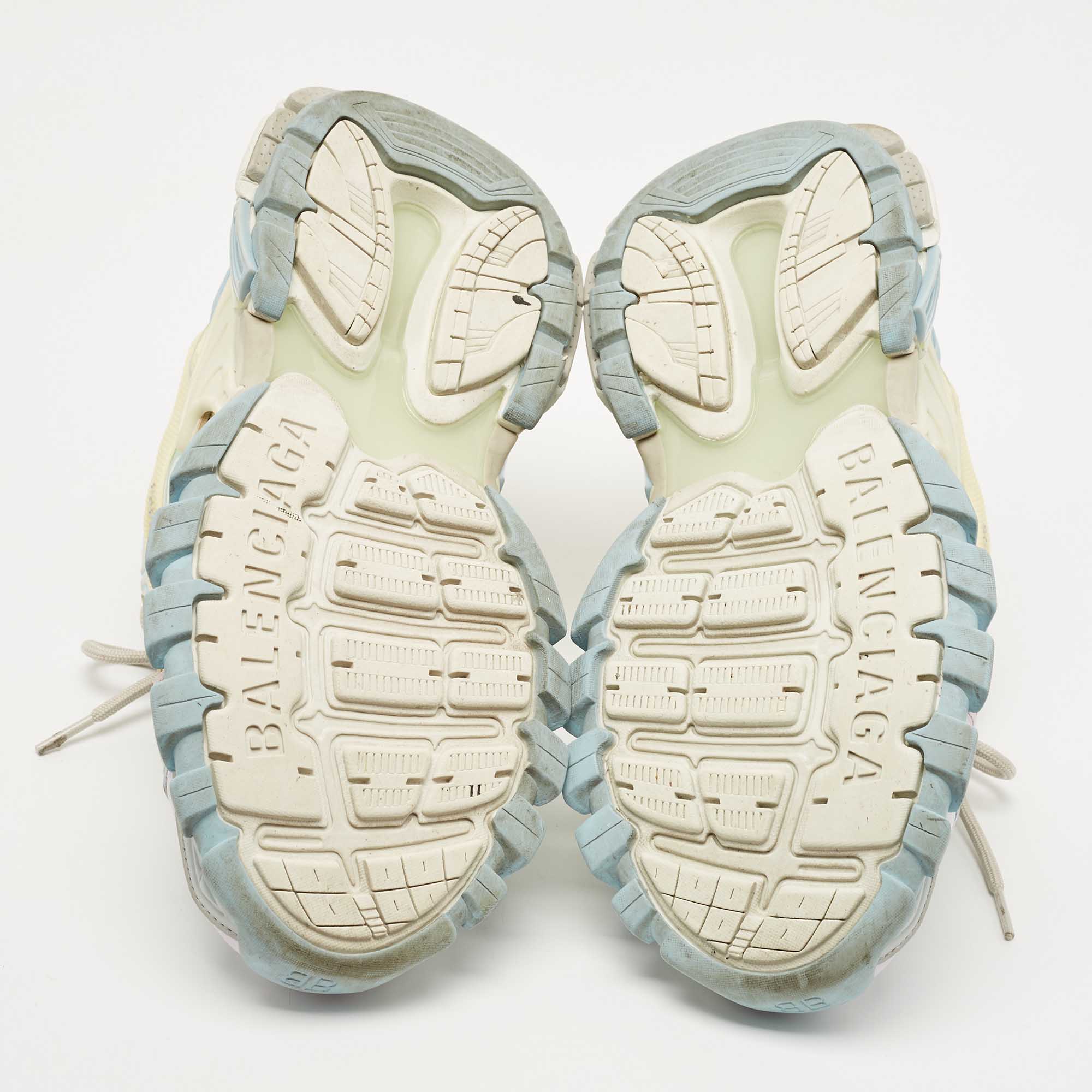 Balenciaga Multicolor Mesh And Rubber Track 2 Sneakers Size 39