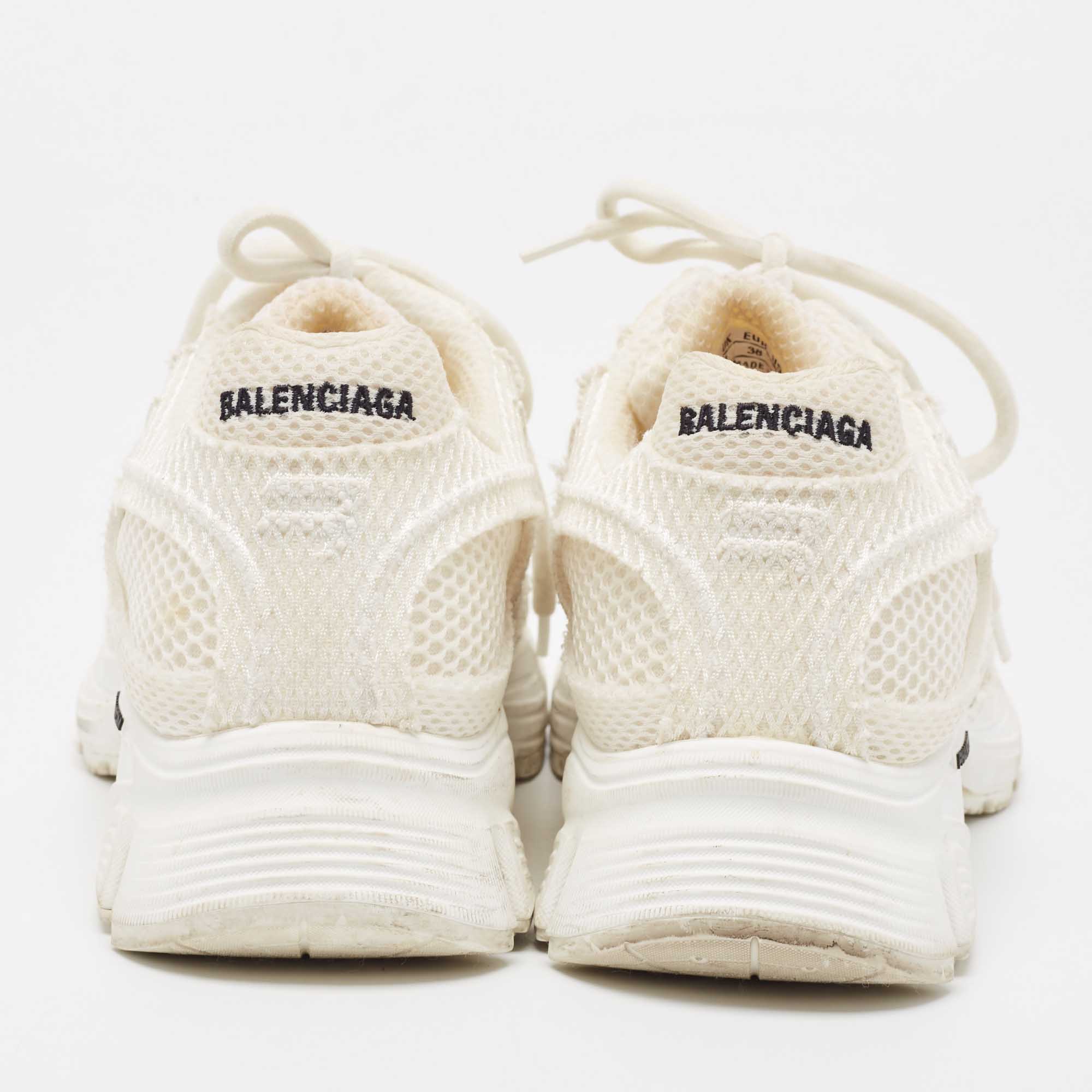 Balenciaga White Mesh Phantom Sneakers Size 38
