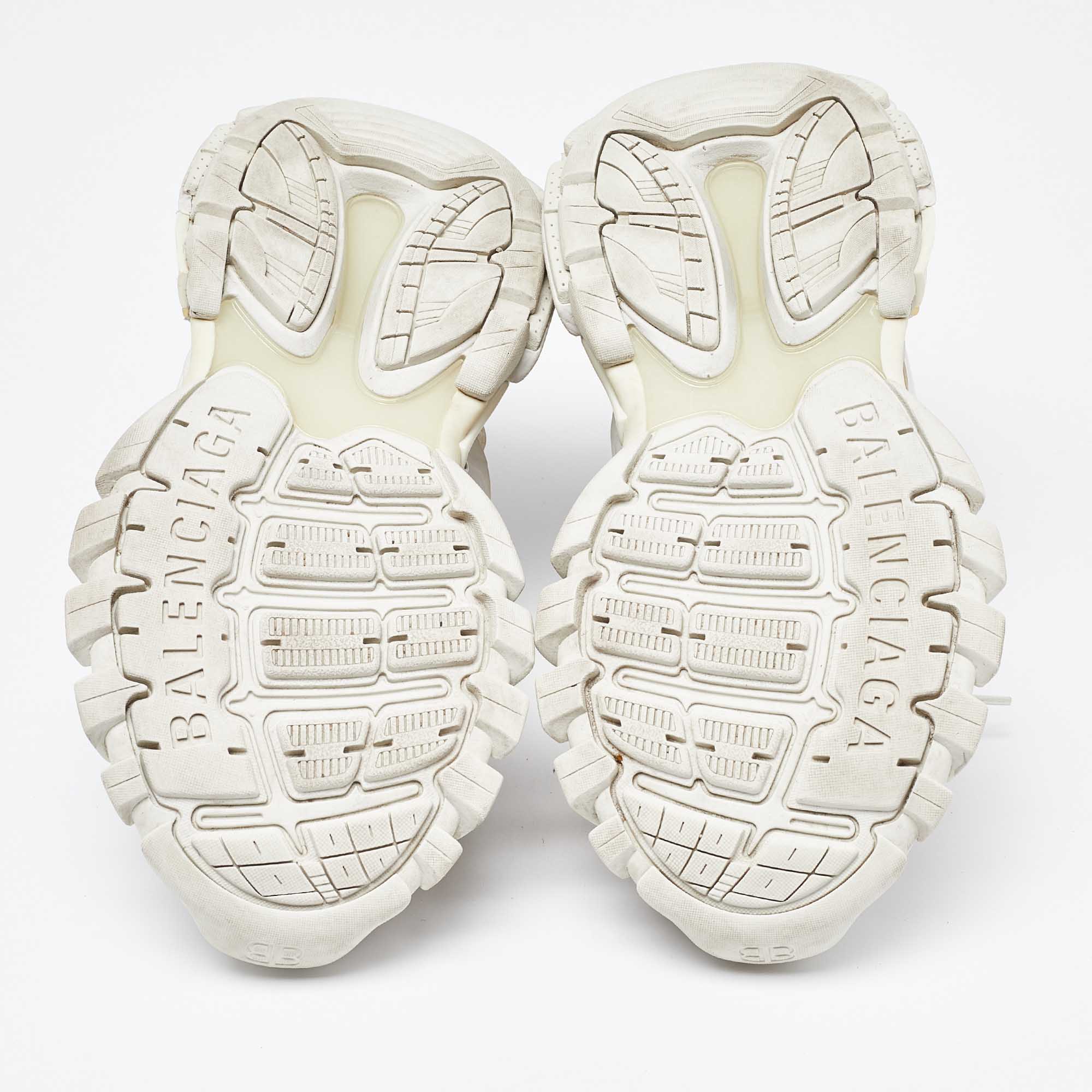 Balenciaga White Leather And Mesh Track Sneakers Size 36