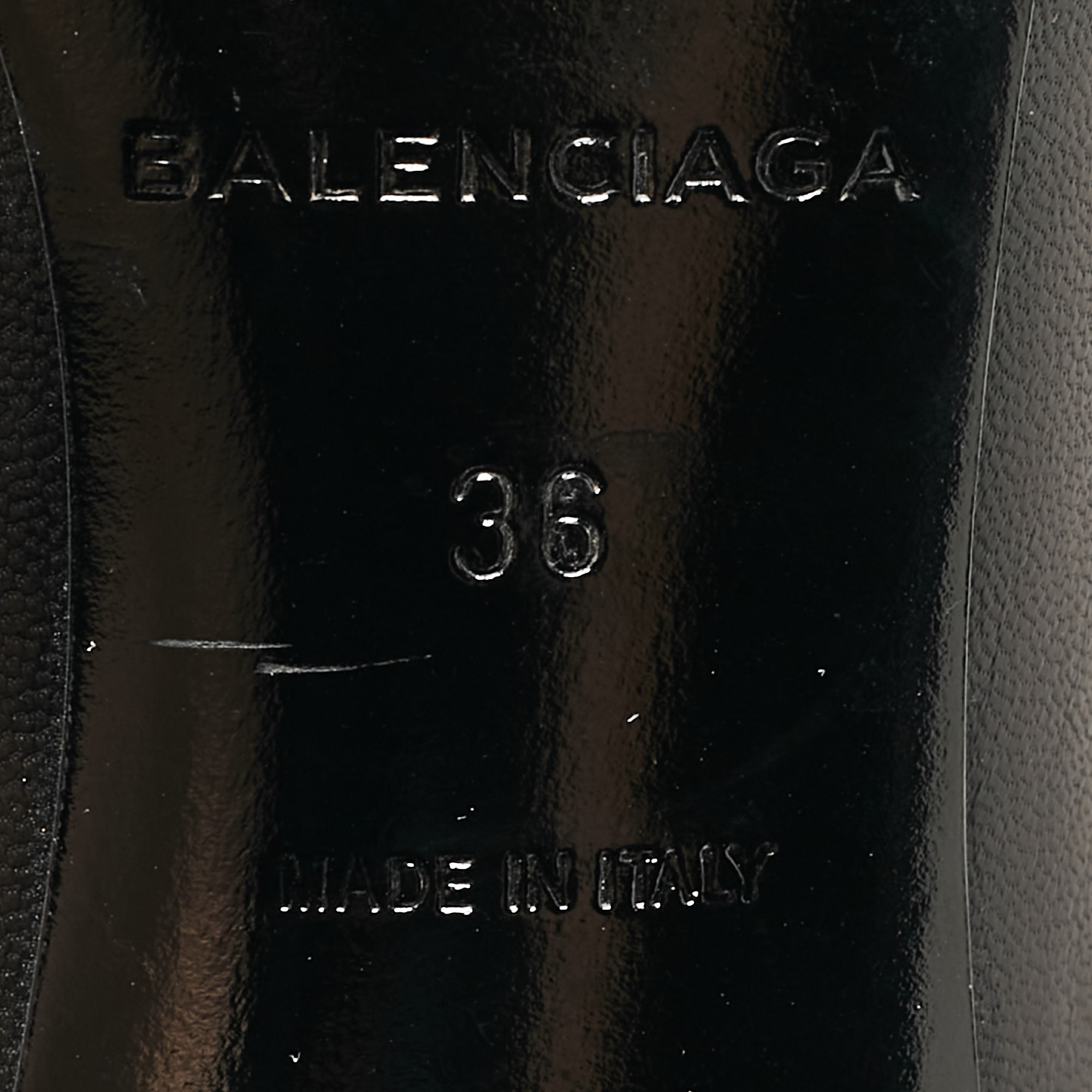 Balenciaga Black Leather Knife Pointed Toe Pumps Size 36