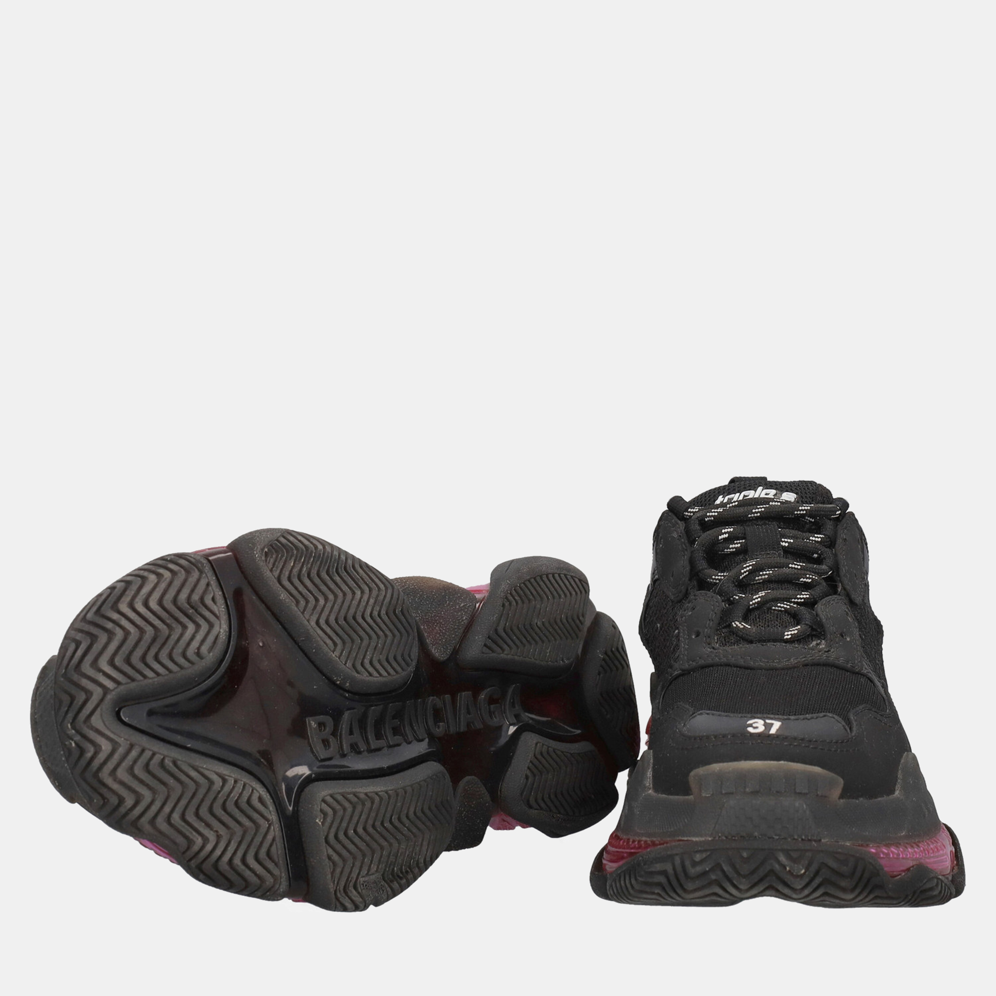 Balenciaga  Women's Synthetic Fibers Sneakers - Black - EU 37