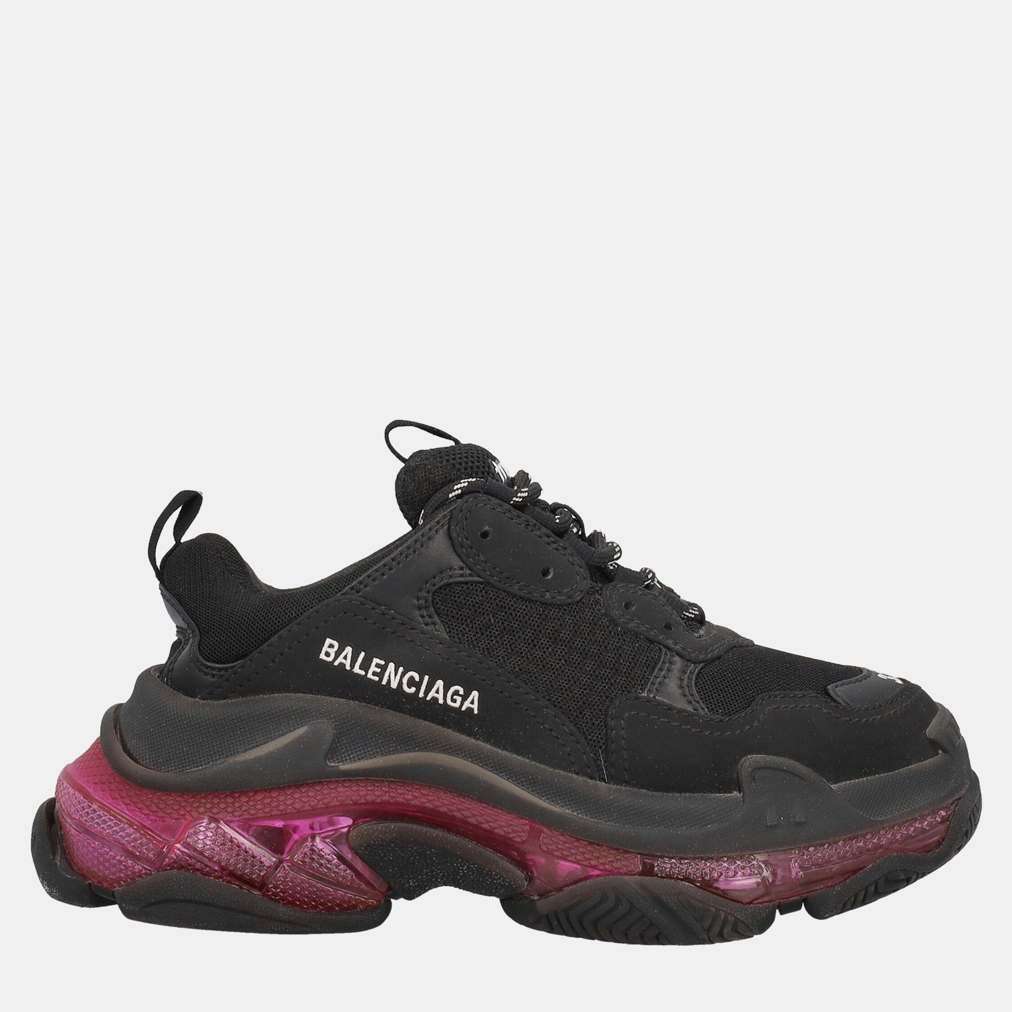 Balenciaga  Women's Synthetic Fibers Sneakers - Black - EU 37