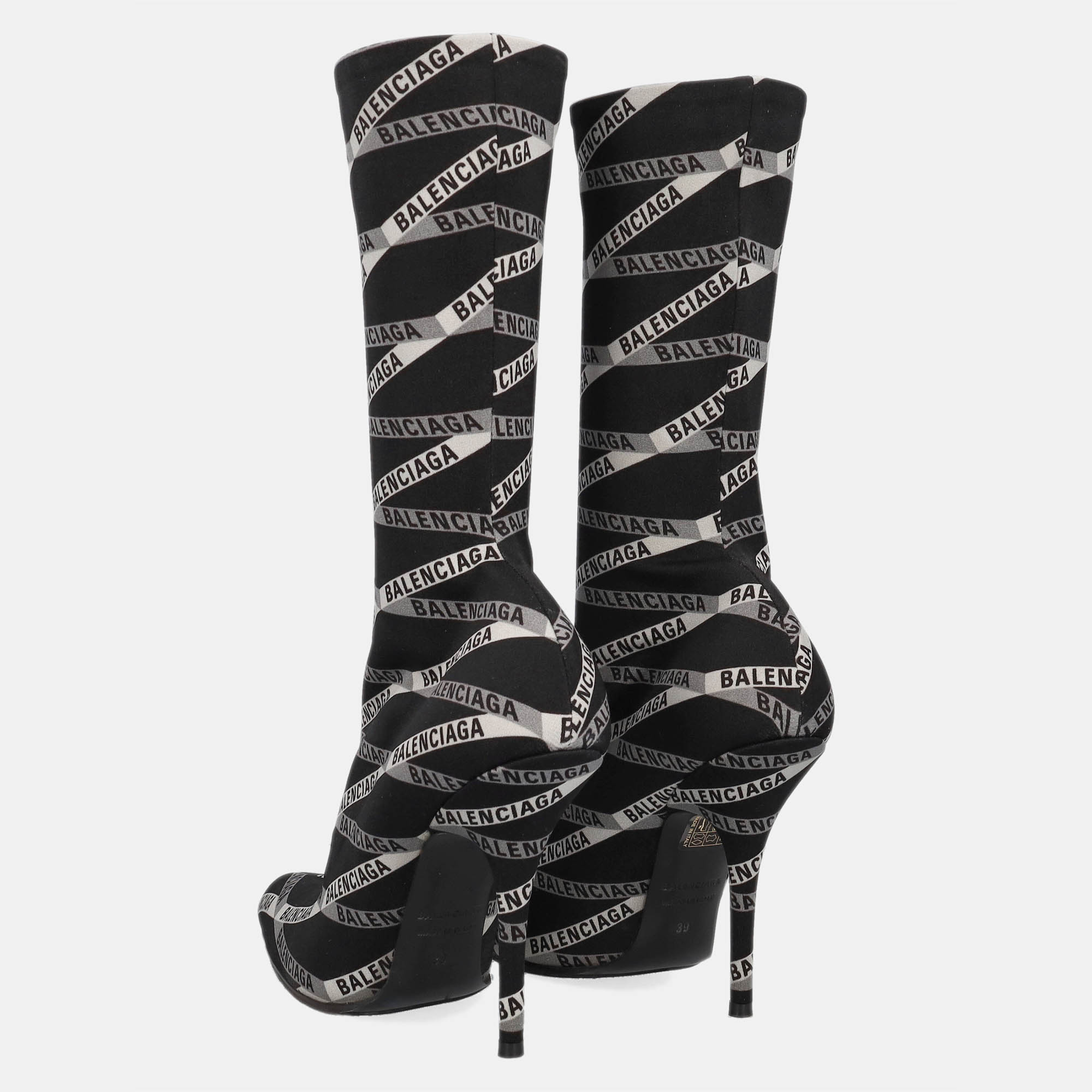 Balenciaga  Women's Synthetic Fibers Ankle Boots - Black - EU 39
