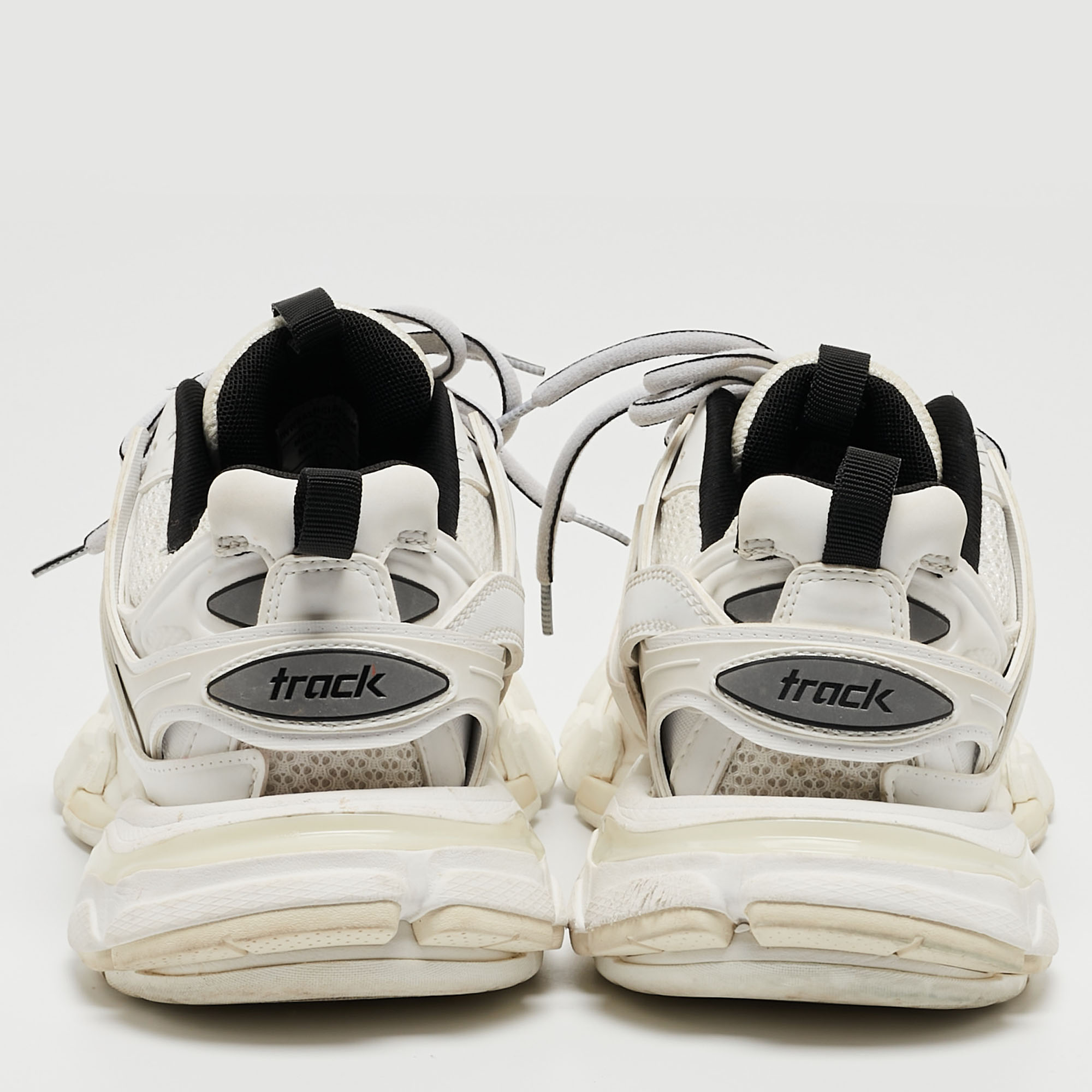 Balenciaga White Leather And Mesh Track Sneakers Size 37