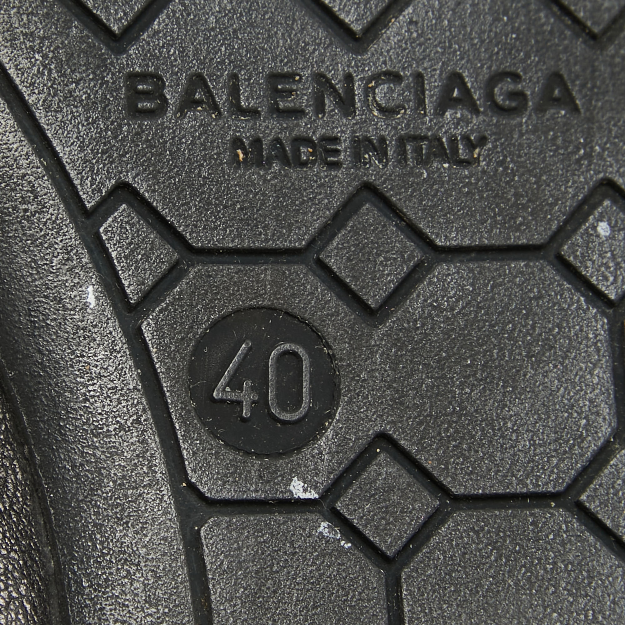 Balenciaga Black Leather Studded Ballet Flats Size 40