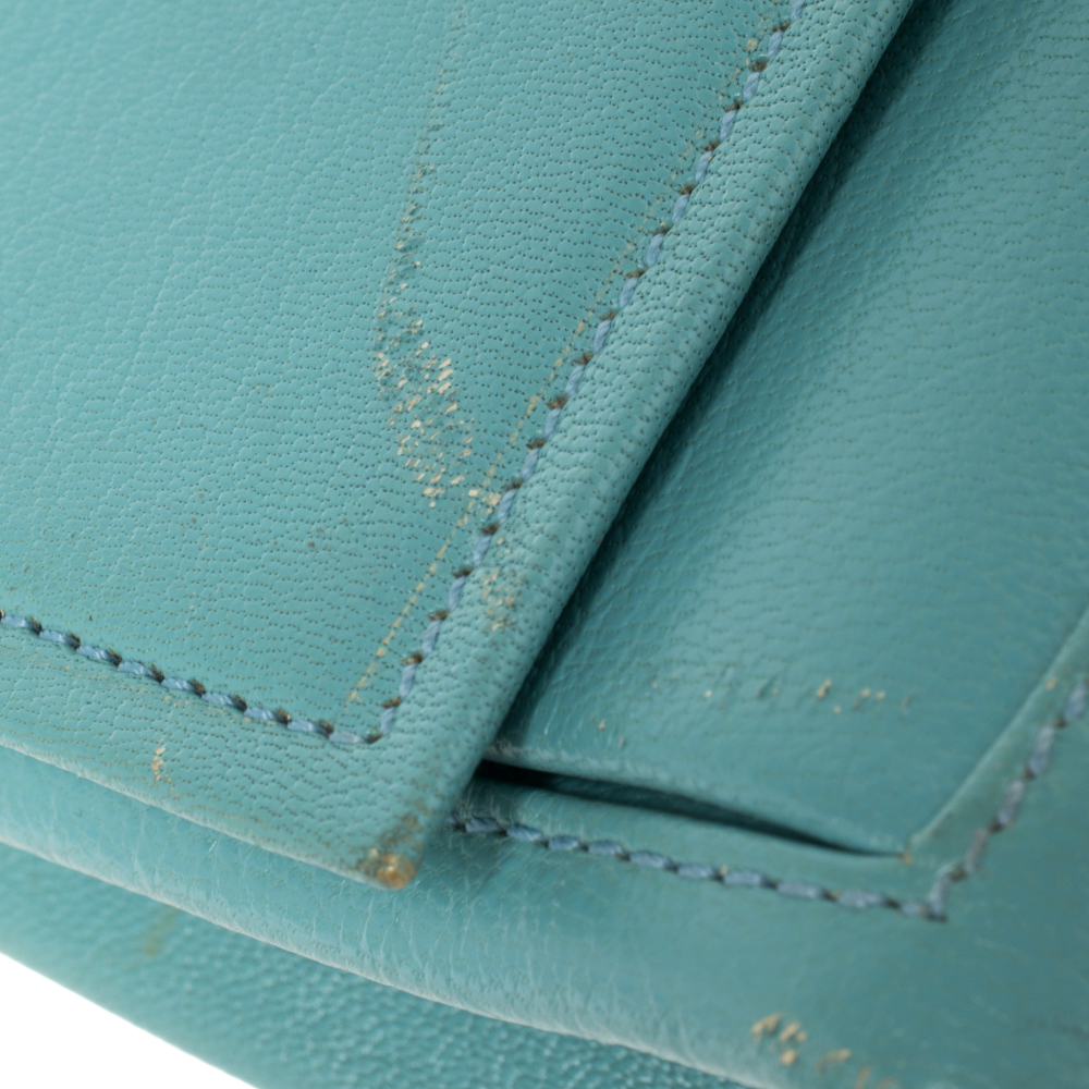 Bally Blue Leather Chain Shoulder Bag
