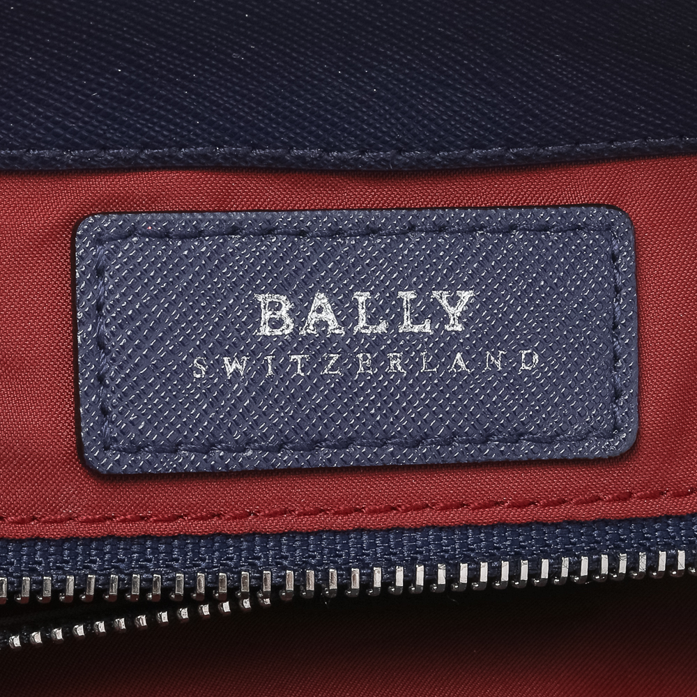 Bally Blue Leather Zip Tote