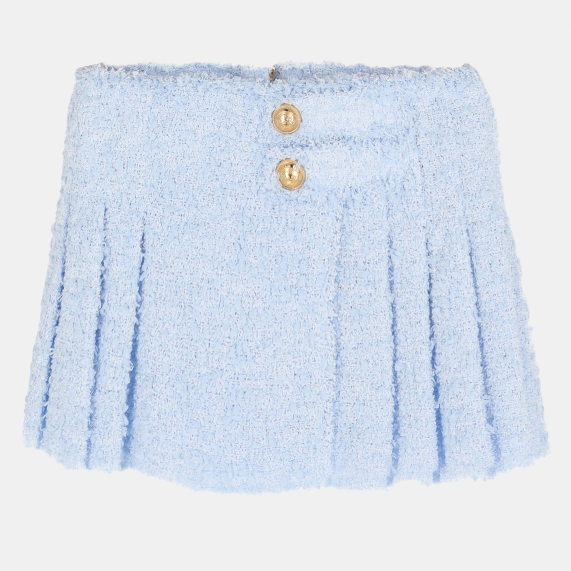 Balmain Women's Synthetic Fibers Mini Skirt - Blue - M