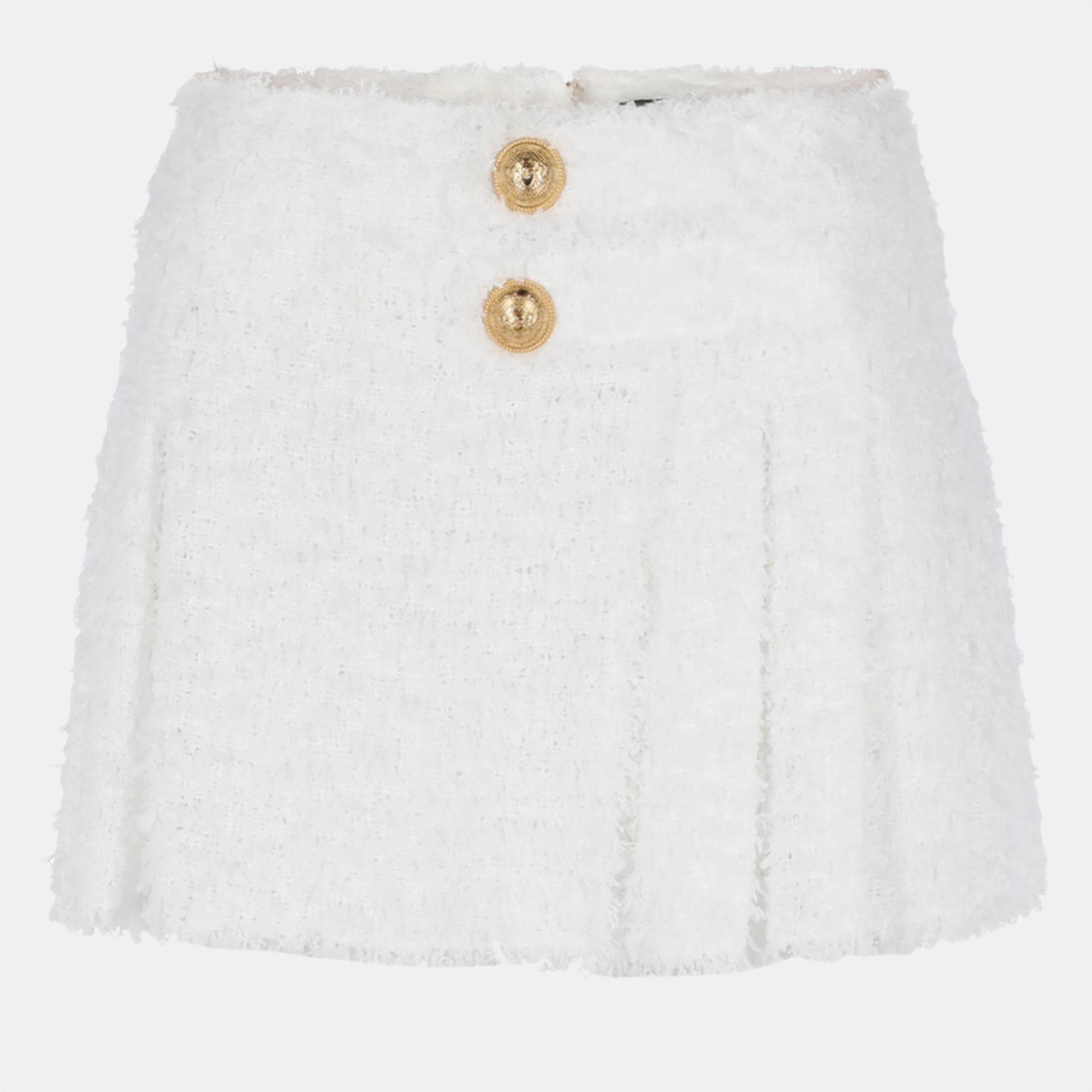 Balmain Women's Synthetic Fibers Mini Skirt - White - M
