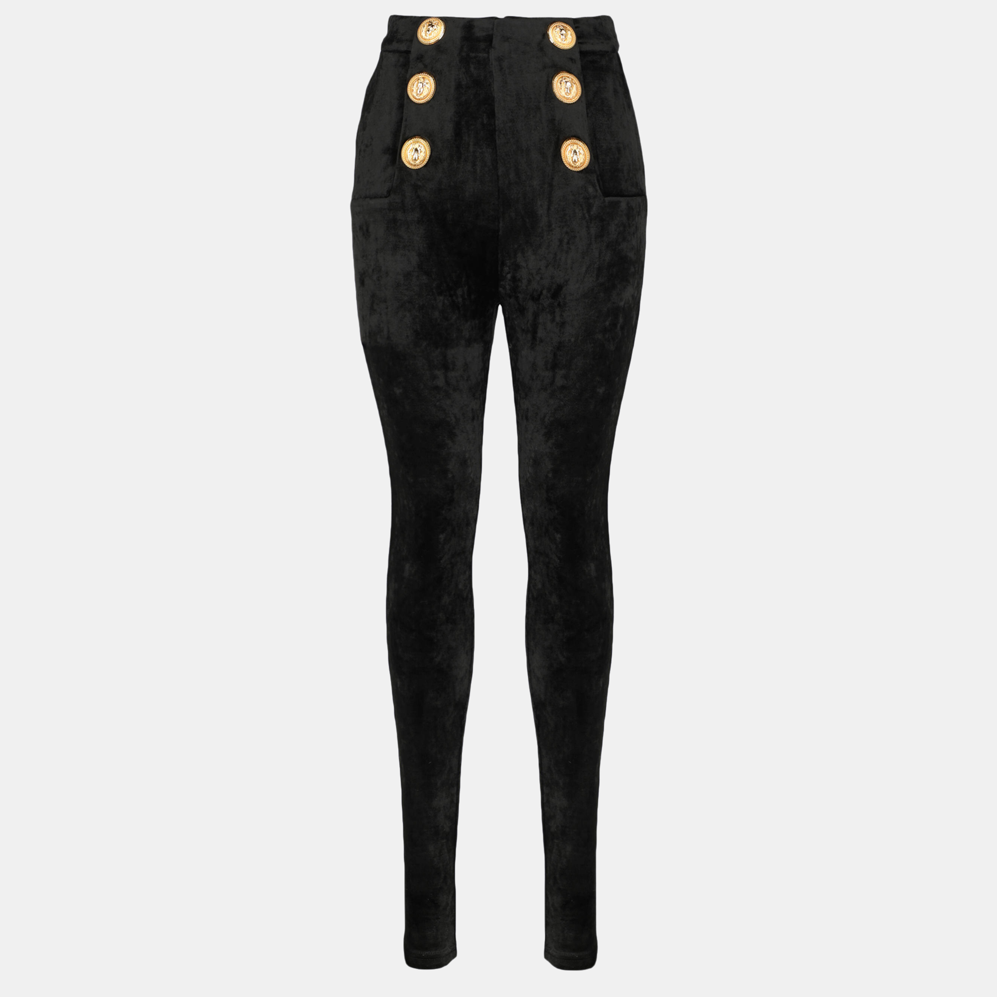 Balmain Women's Synthetic Fibers Trousers - Black - S