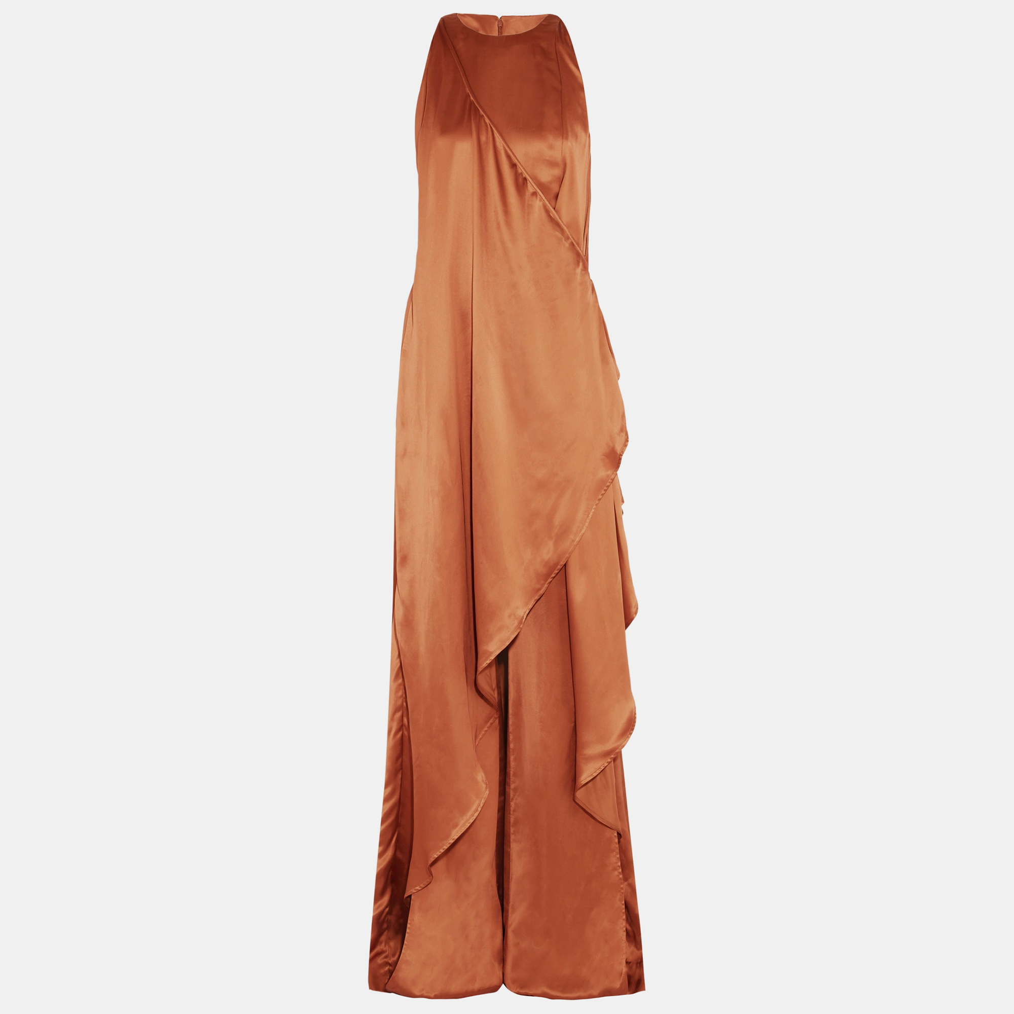 

Balmain Viscose Maxi Dress 36, Brown
