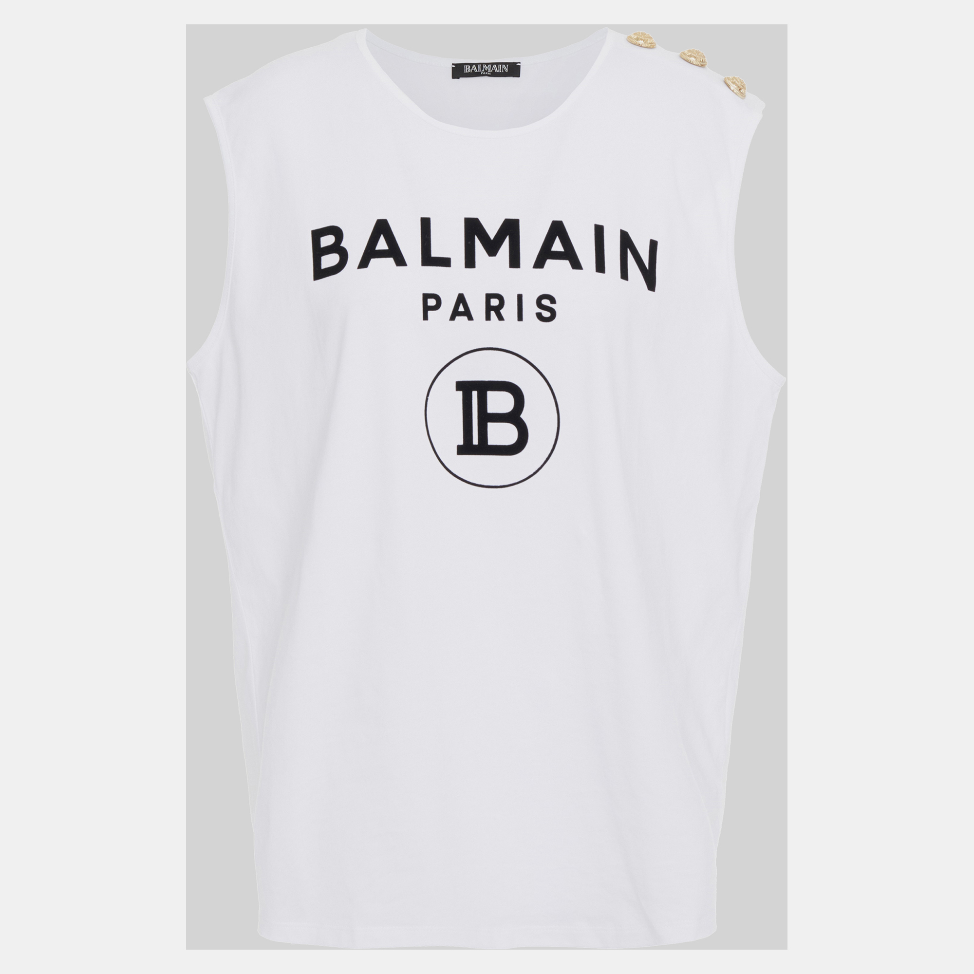 Balmain cotton sleeveless top 38