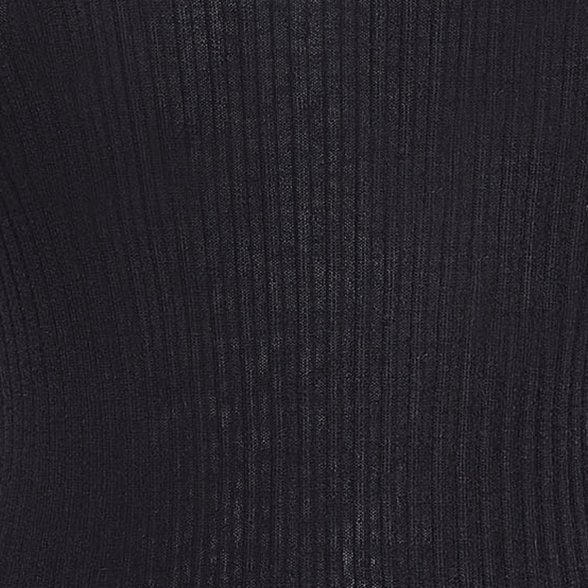 Balmain Black Rib Knit Button Detail Sweater M