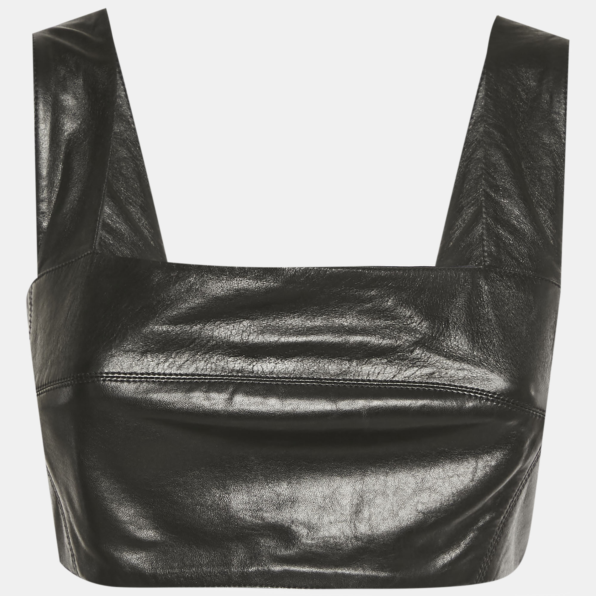 Balmain Black Leather Crop Top M
Balmain Black Leather Crop Top M