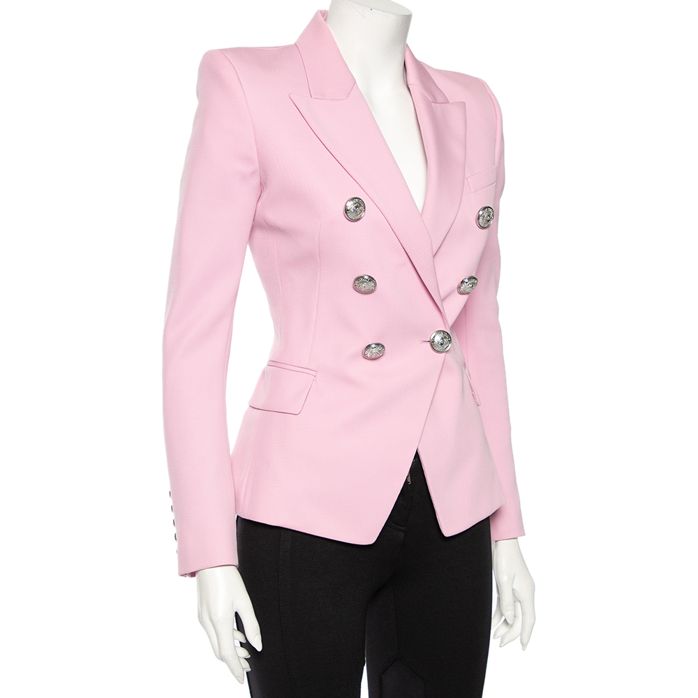 Balmain Rose Layette Wool Double Breasted Blazer, Purple
Balmain Rose Layette Wool Double Breasted Blazer, Purple