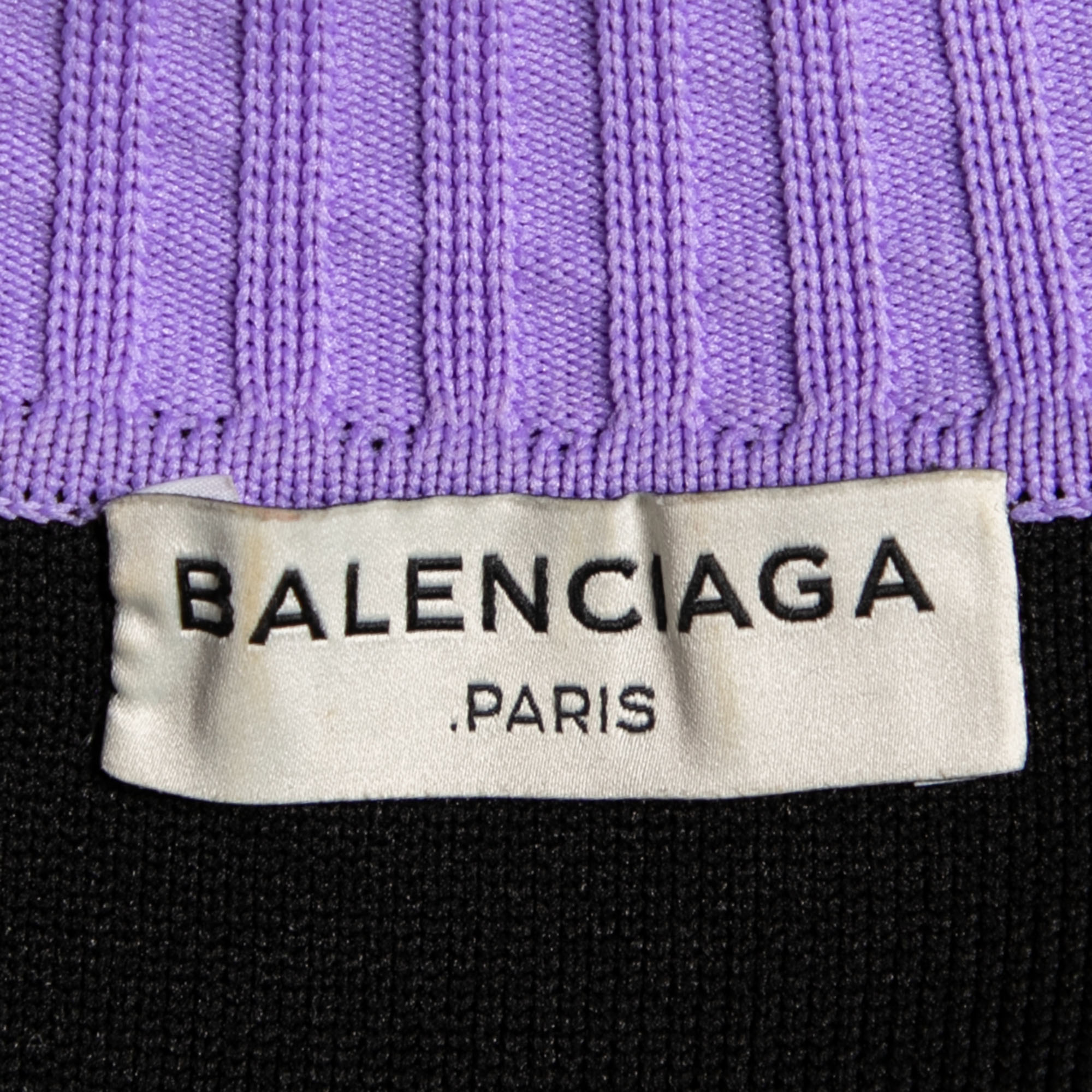 Balenciaga Colorblock Pattern Knit Shift Midi Dress M