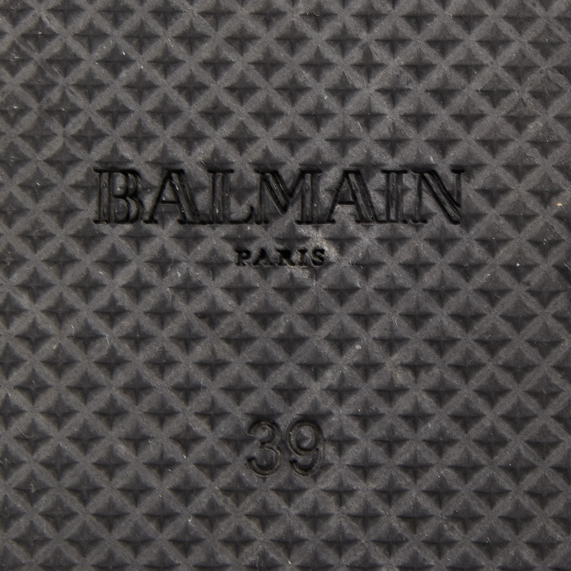 Balmain Black/Gold Leather Lace Up Slides Size 39