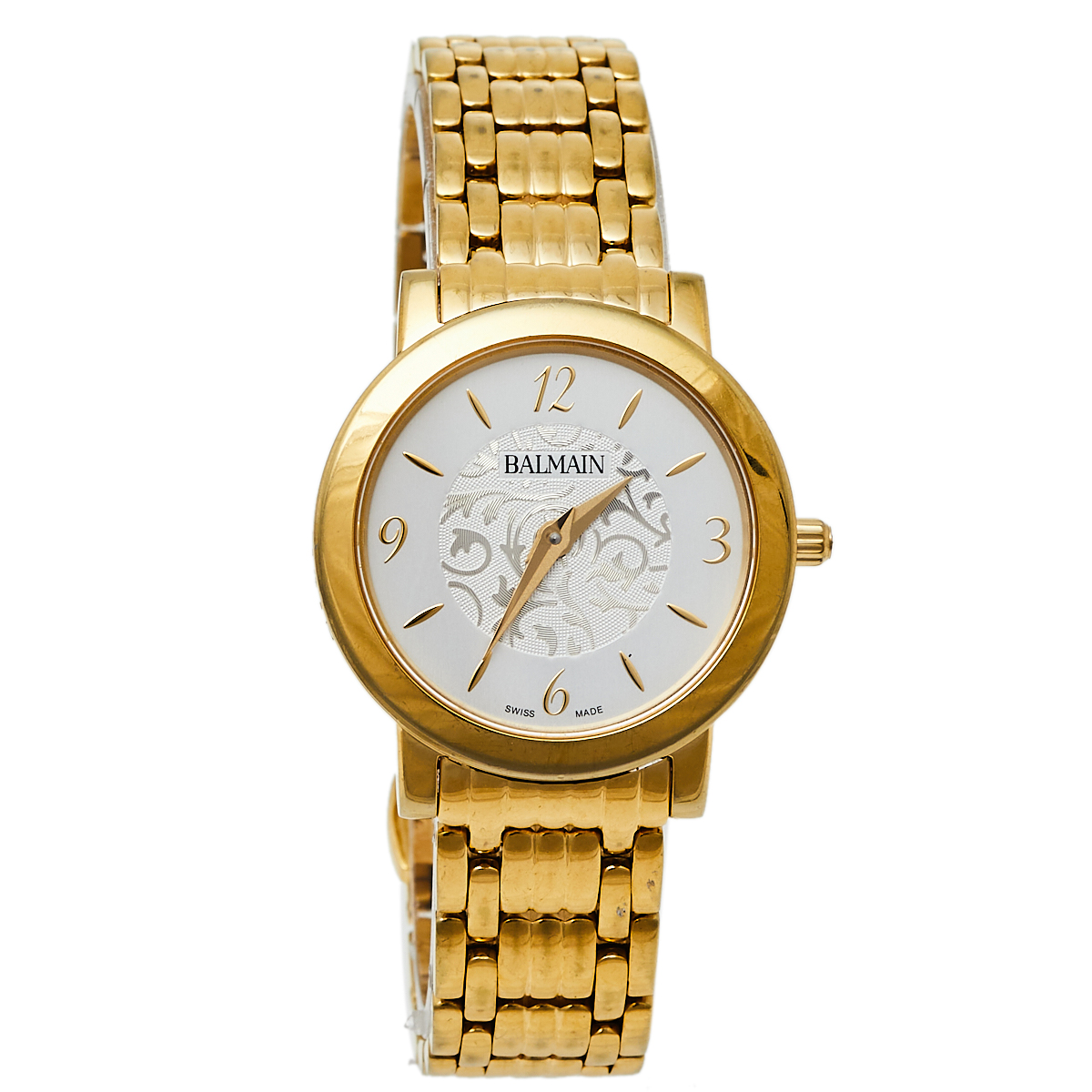 Balmain Silver Gold Tone Stainless Steel Elegance Chic 1690 Women's Wristwatch 29 mm