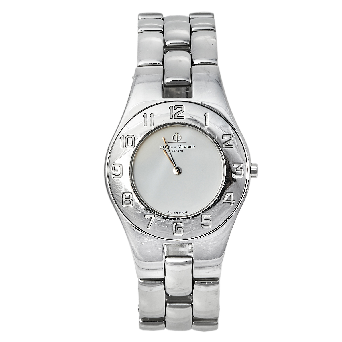 Baume & Mercier White Stainless Steel 5161 Linea Quartz Women's Wristwatch 30 MM