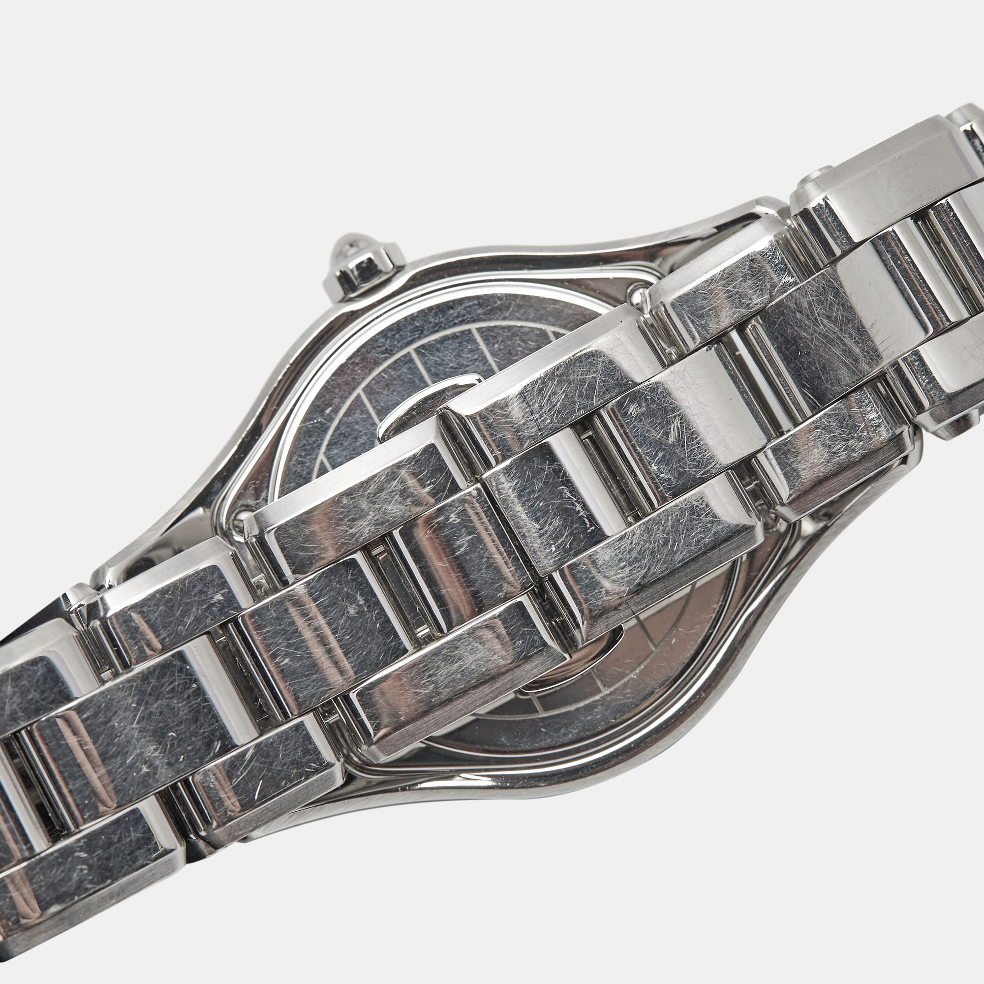 Baume & Mercier Mother Of Pearl Diamond Stainless Steel Linea 10072 Women's Wristwatch 32 Mm