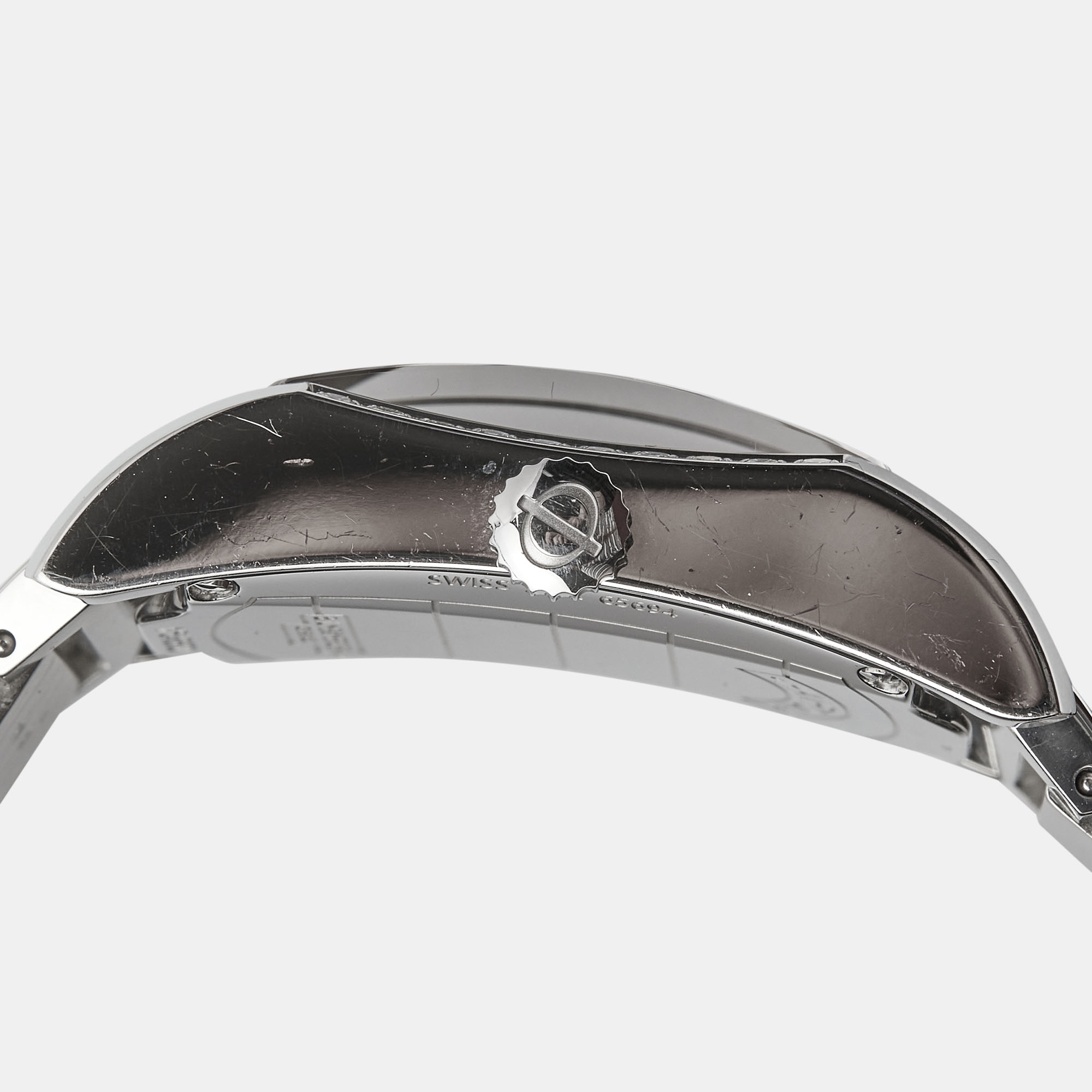 Baume & Mercier Black Stainless Steel Diamond Hampton 65694 Women's Wristwatch 27 Mm