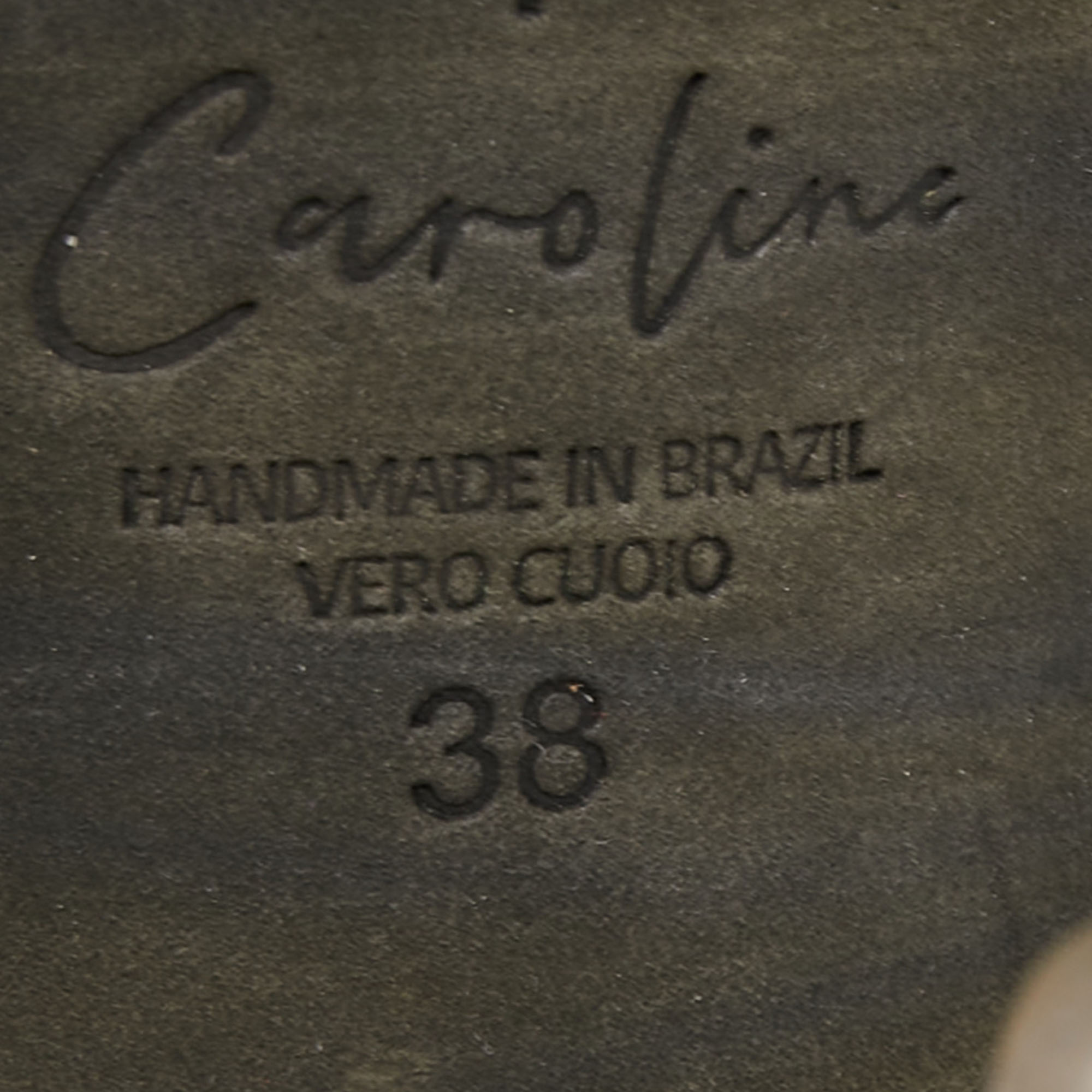 Black Suede Studio X Caroline Stanbury Metallic Leather Ankle Wrap Sandals Size 38