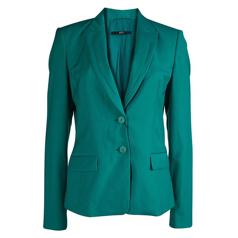 Image of Boss By Hugo Boss Turquoise Wool Jaelle Blazer S