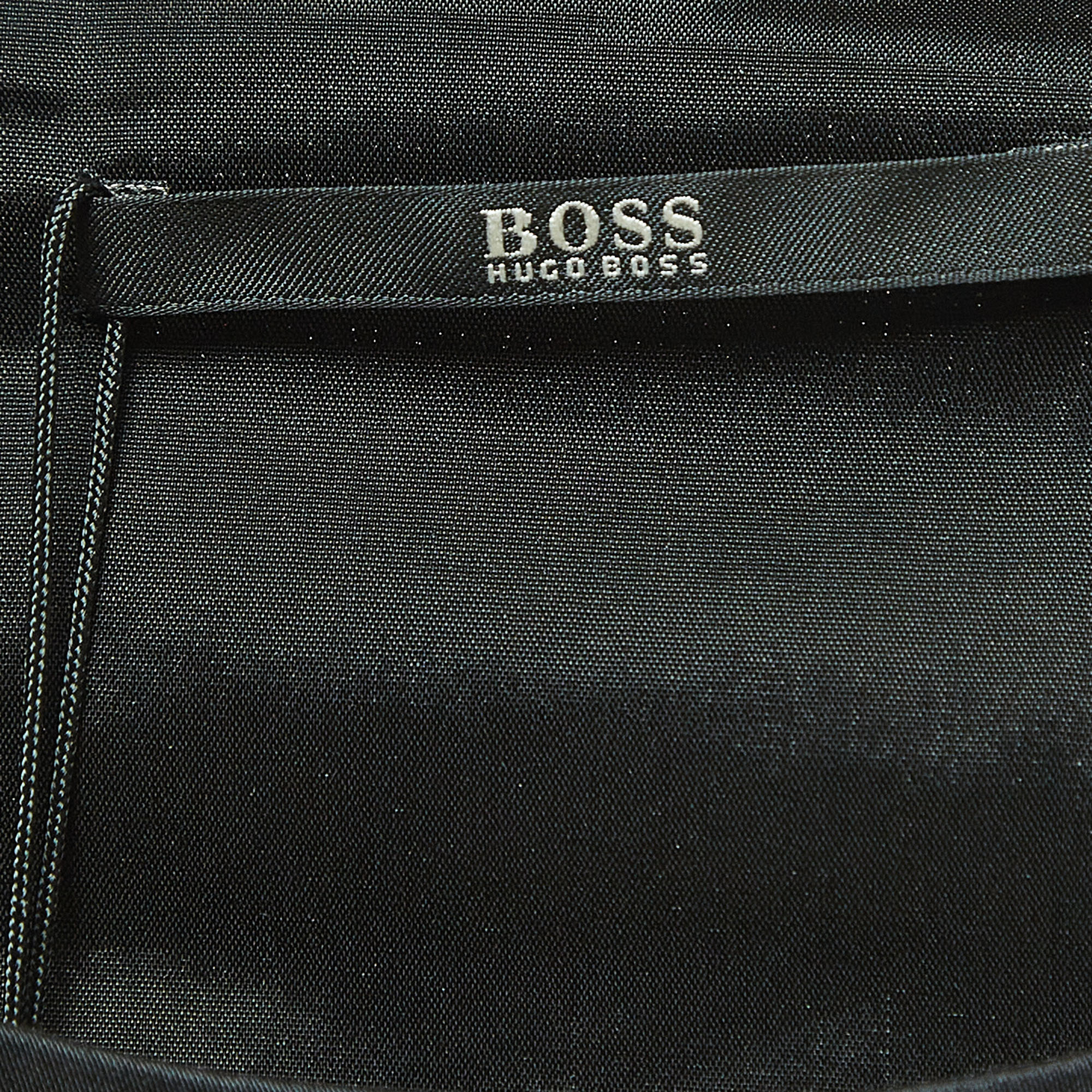 Boss By Hugo Boss Multicolor Textured Cotton Blend Sleeveless Dress S