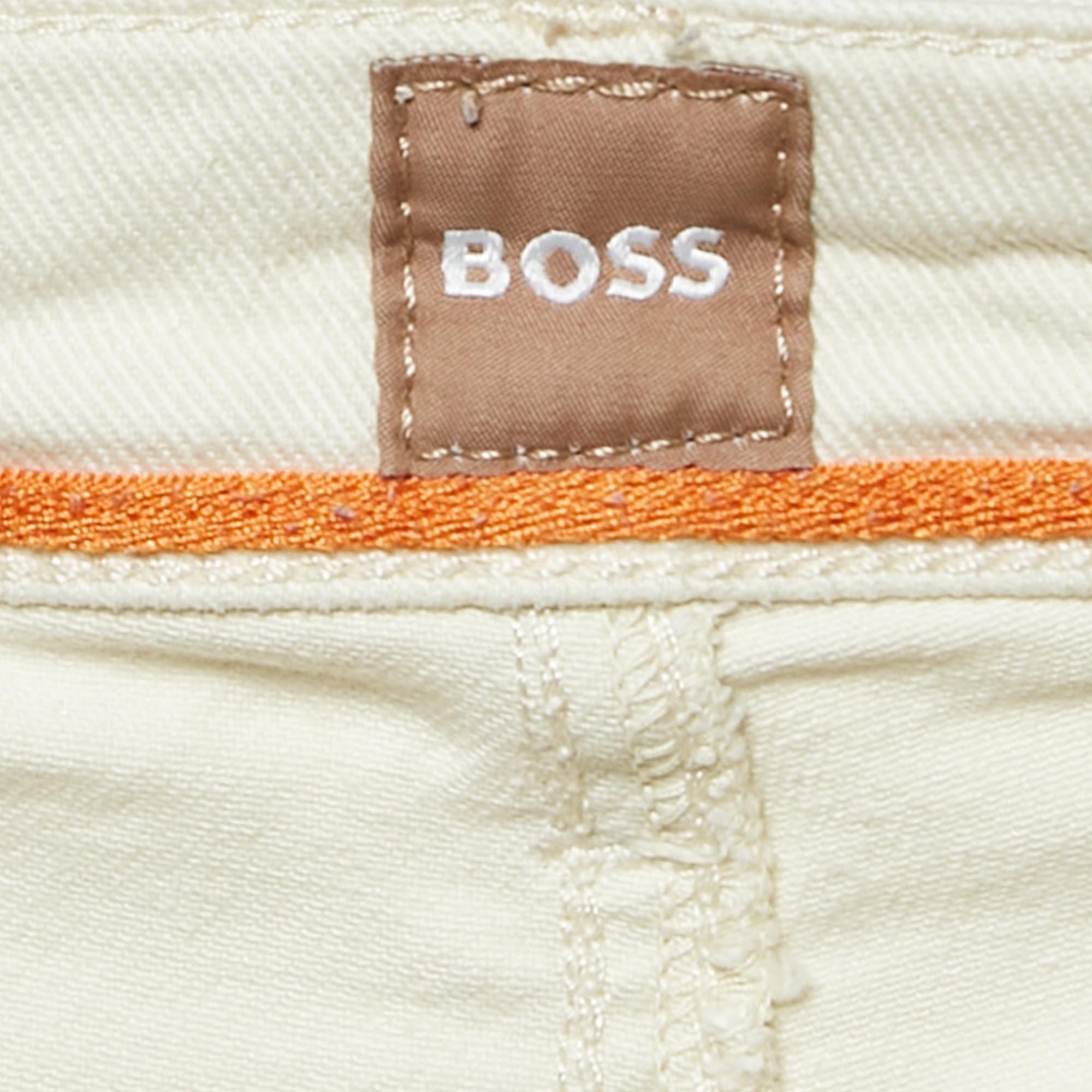 Boss By Hugo Boss White Denim The Jackie Slim Crop Jeans M Waist 30