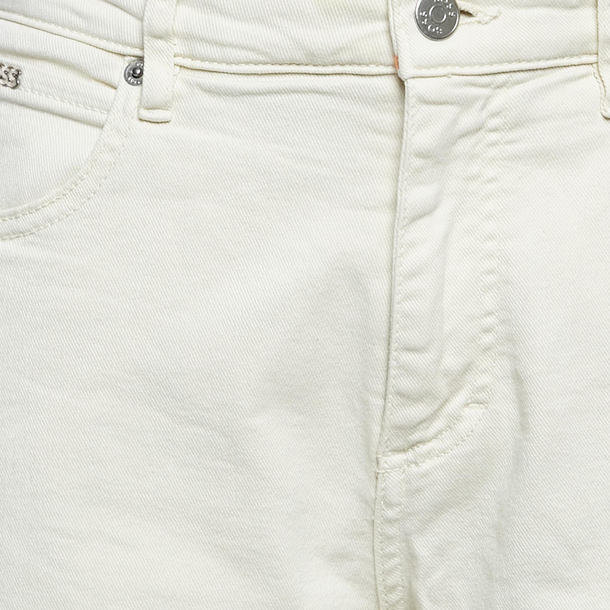 Boss By Hugo Boss White Denim The Jackie Slim Crop Jeans M Waist 30