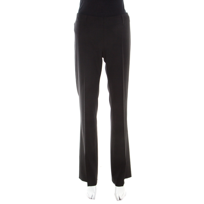 Image of Boss By Hugo Boss Black Straight Fit Tailored Trousers M